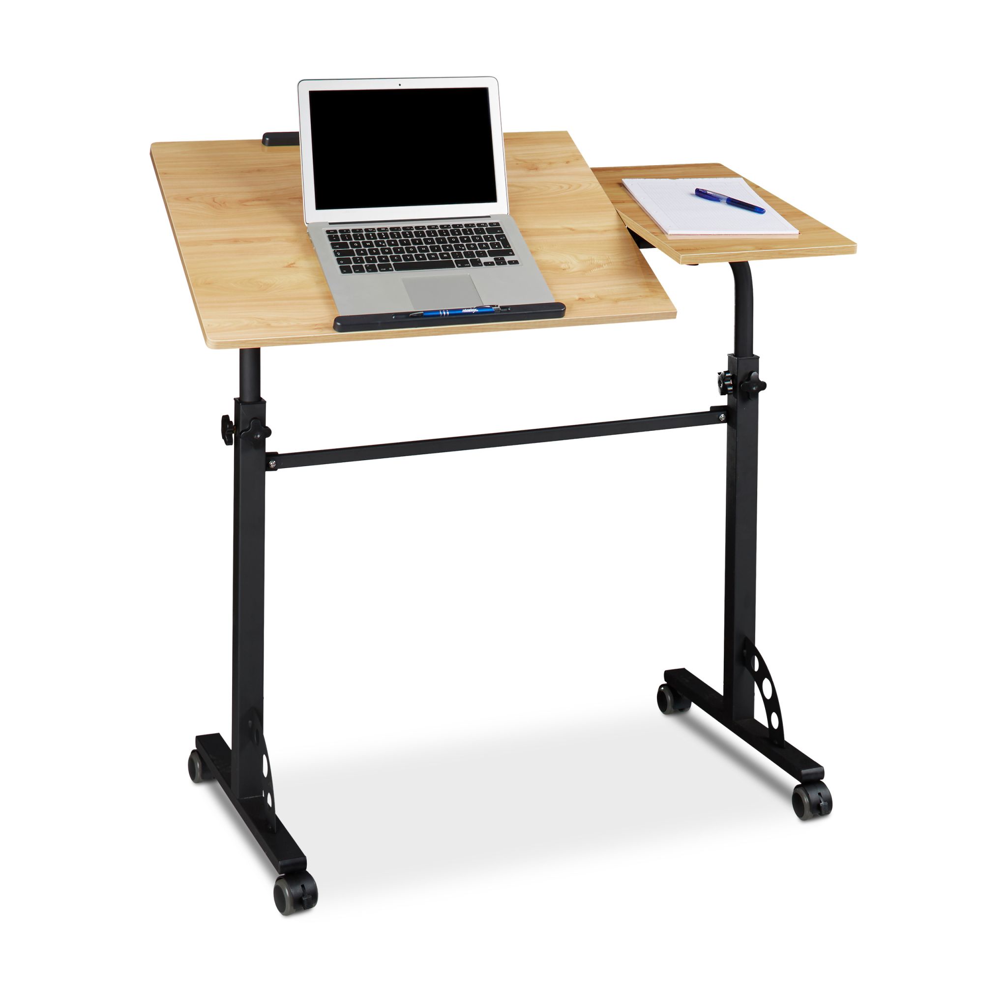 Laptoptisch gross Premium XXL Hellbraun-Schwarz