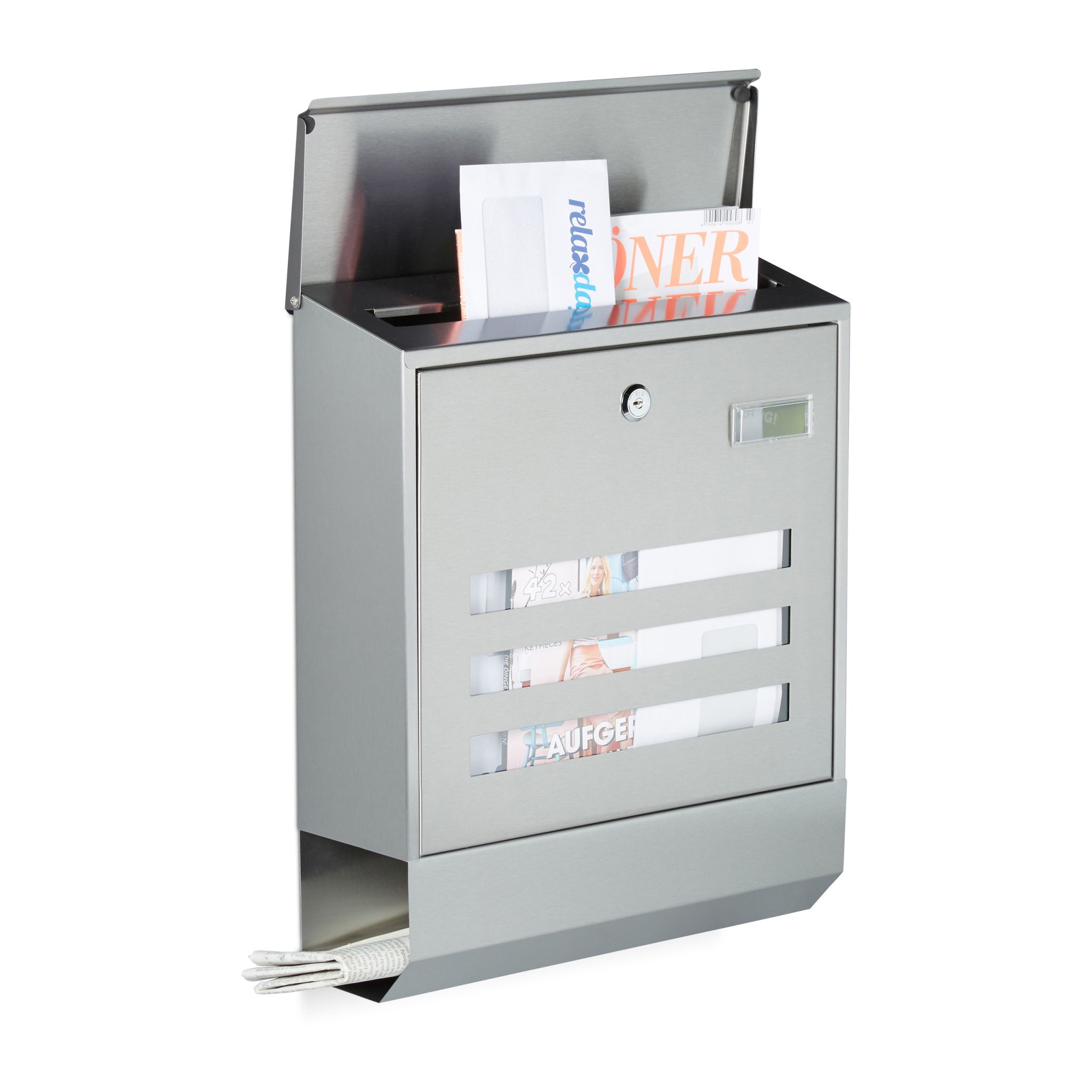 Briefkasten Edelstahl Silber
