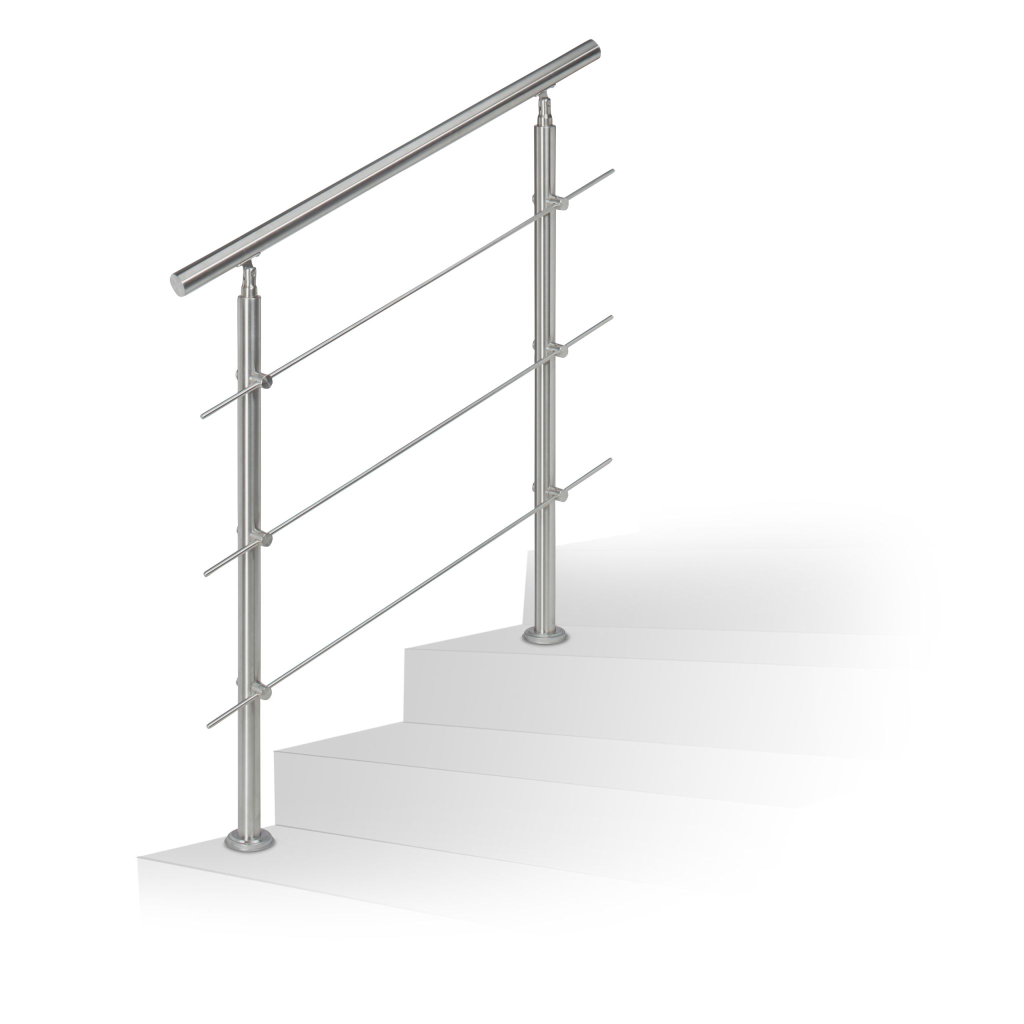 Treppengeländer Edelstahl Silber