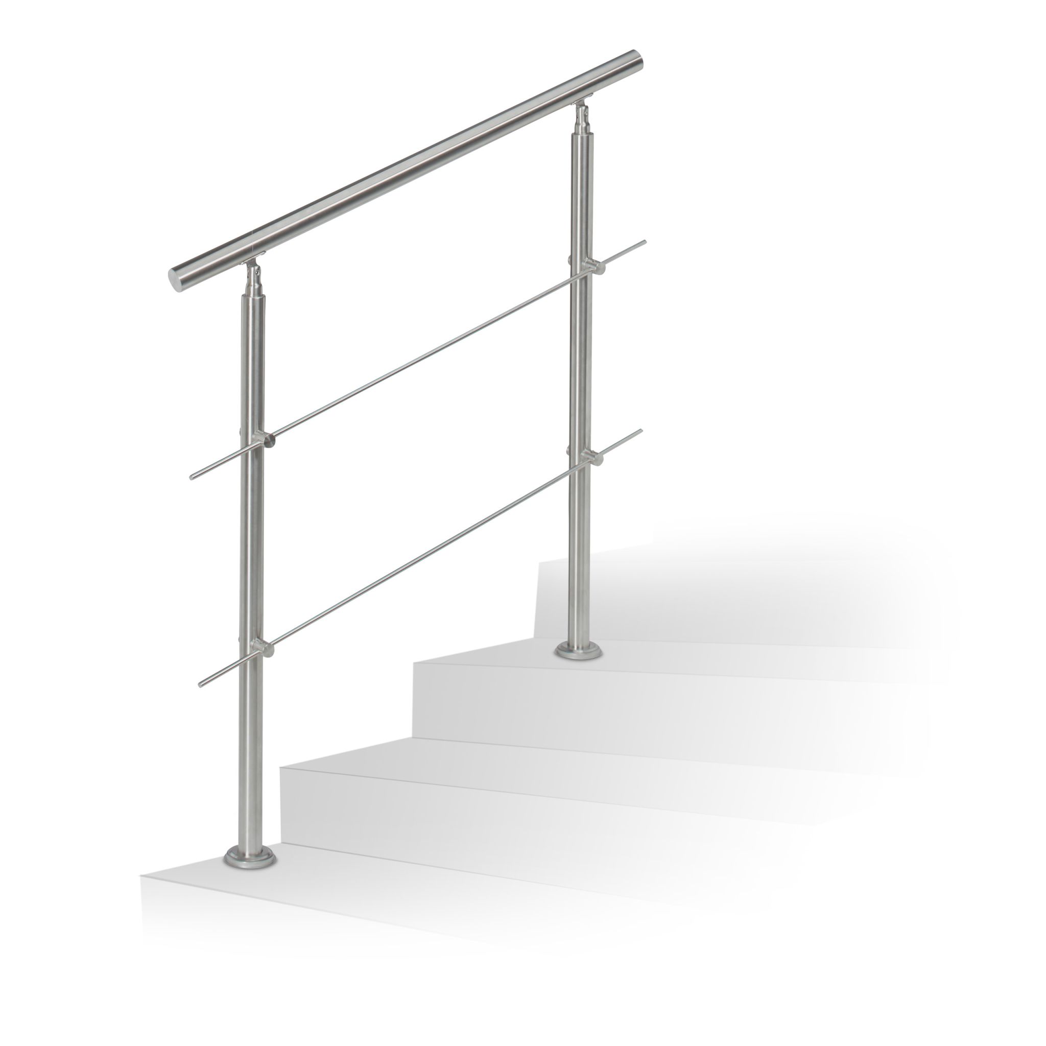 Treppengeländer Edelstahl Silber