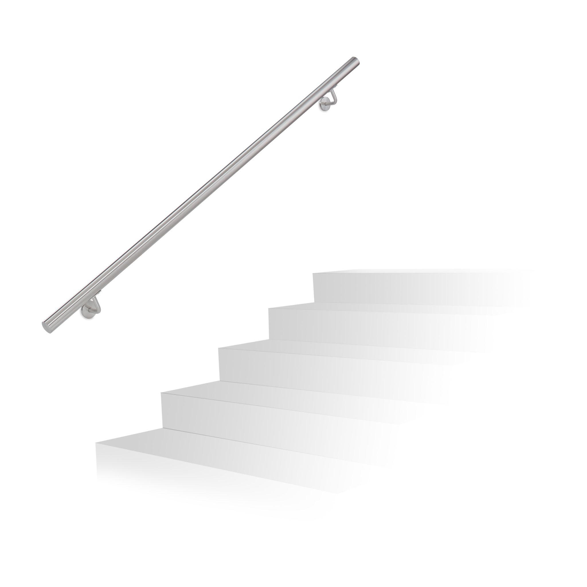 Handlauf Edelstahl Silber