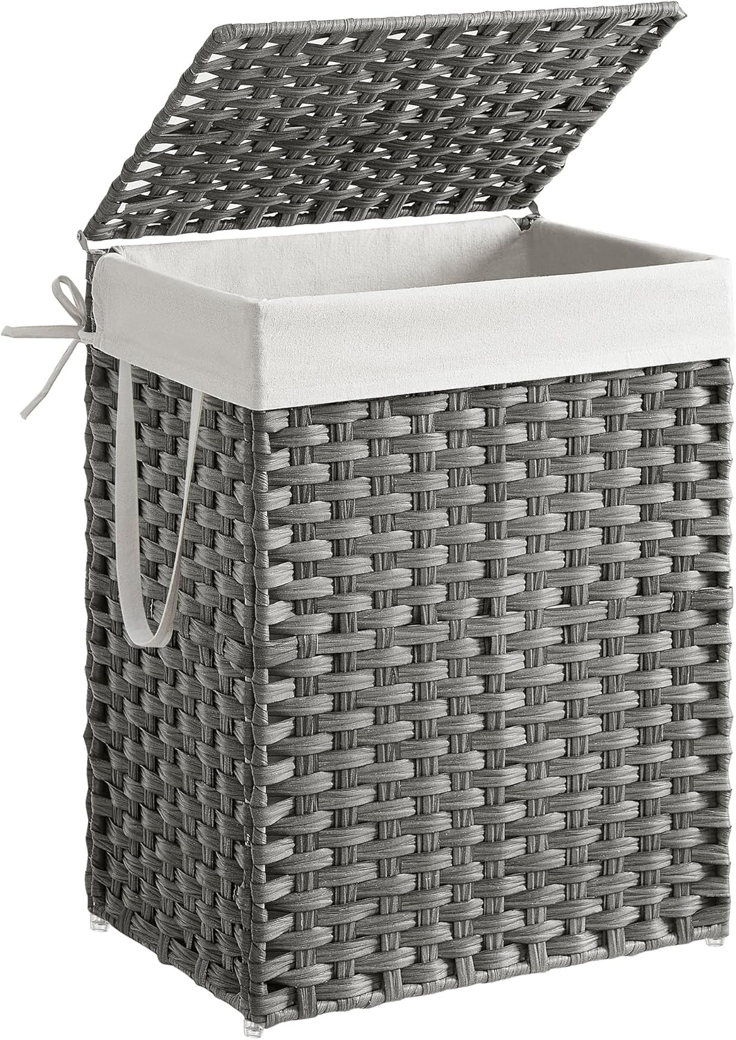 Wäschekorb Rattan Faltbar 90L Taubengrau