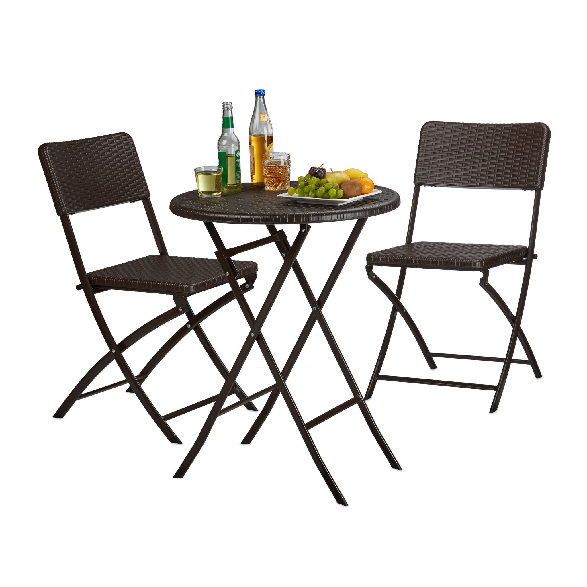 Gartenmöbel Set BASTIAN 3-teilig Dunkelbraun