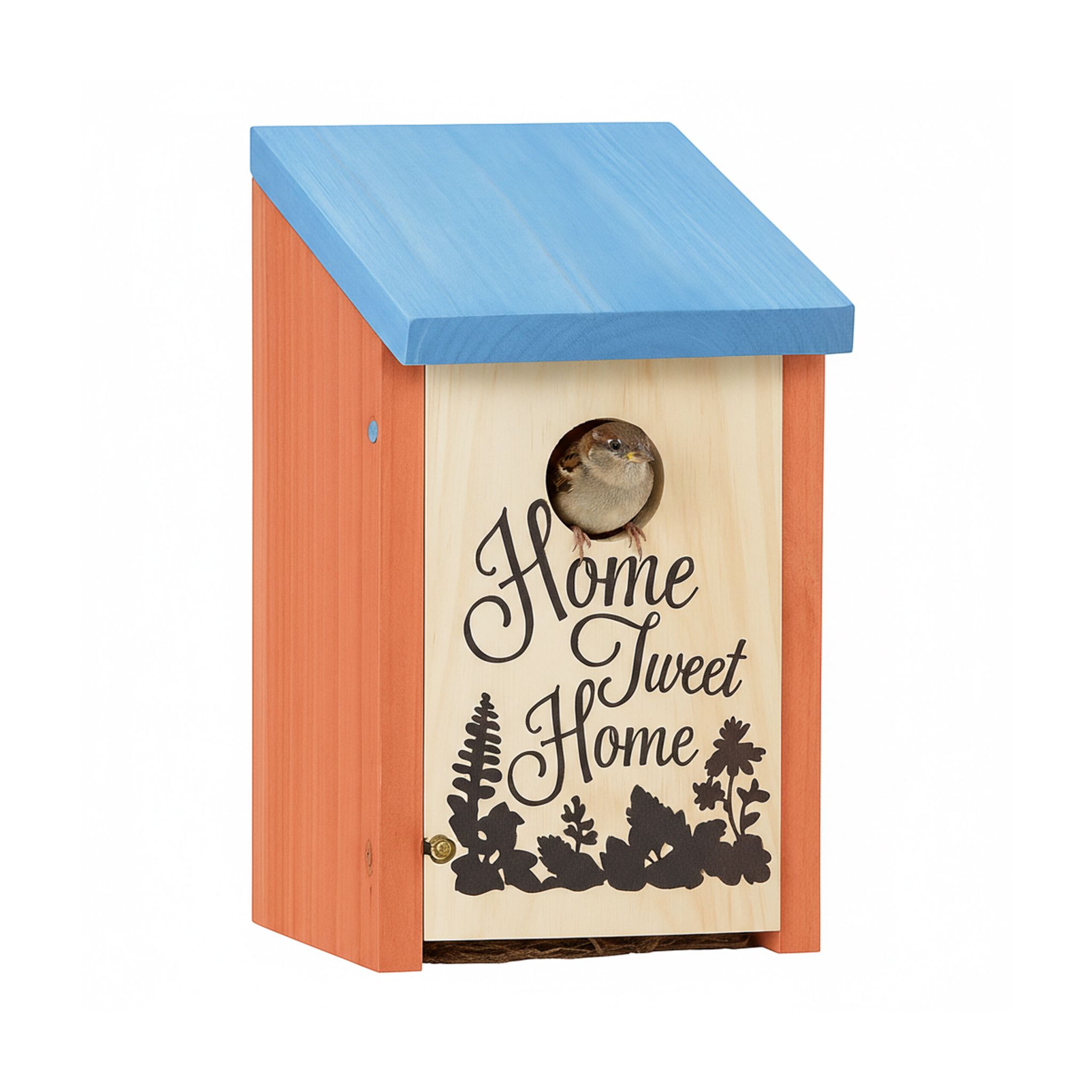 Nistkasten Home Tweet Home Hellblau-Hellbraun-Orange