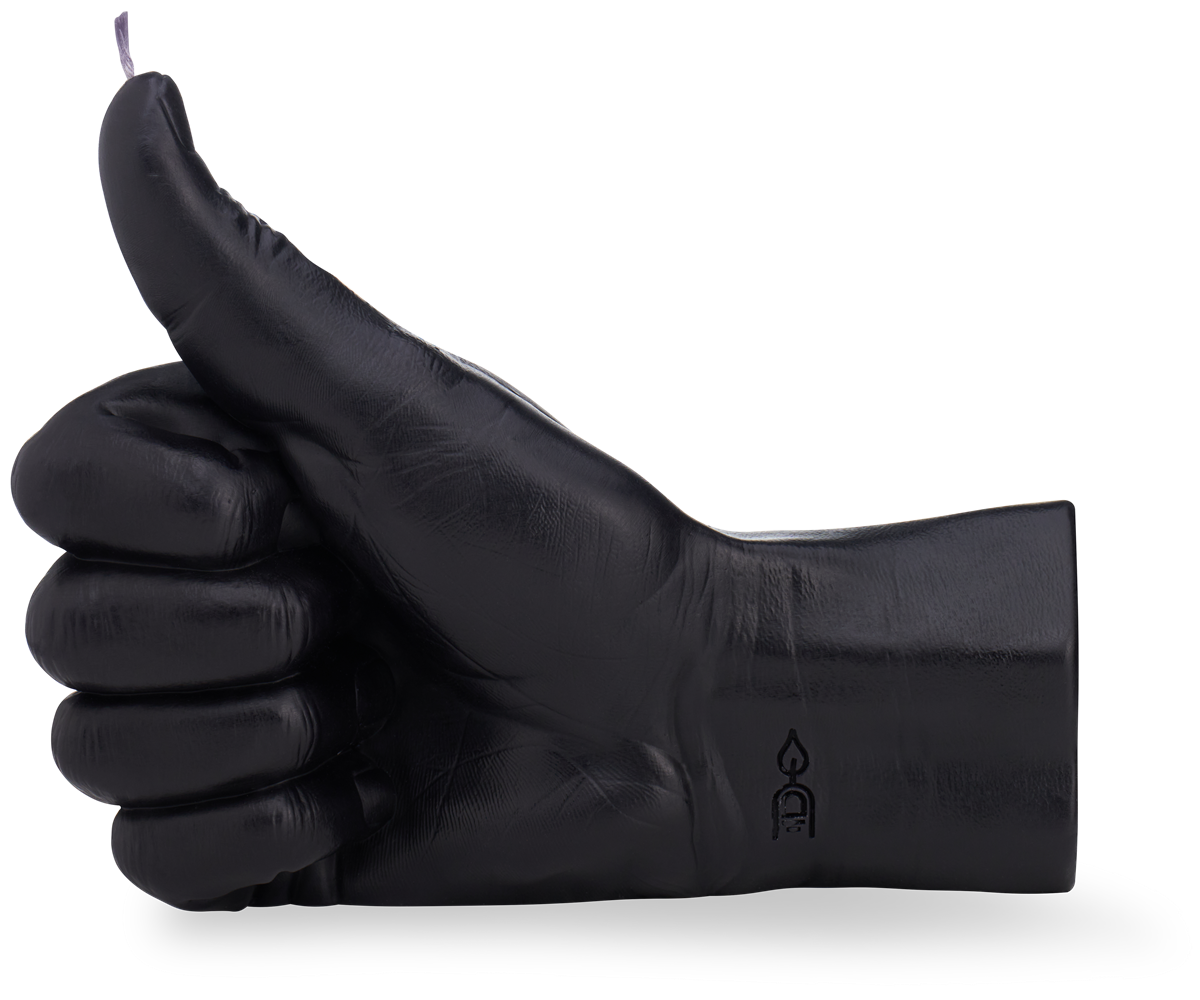 Kerze Thumbs Up Schwarz