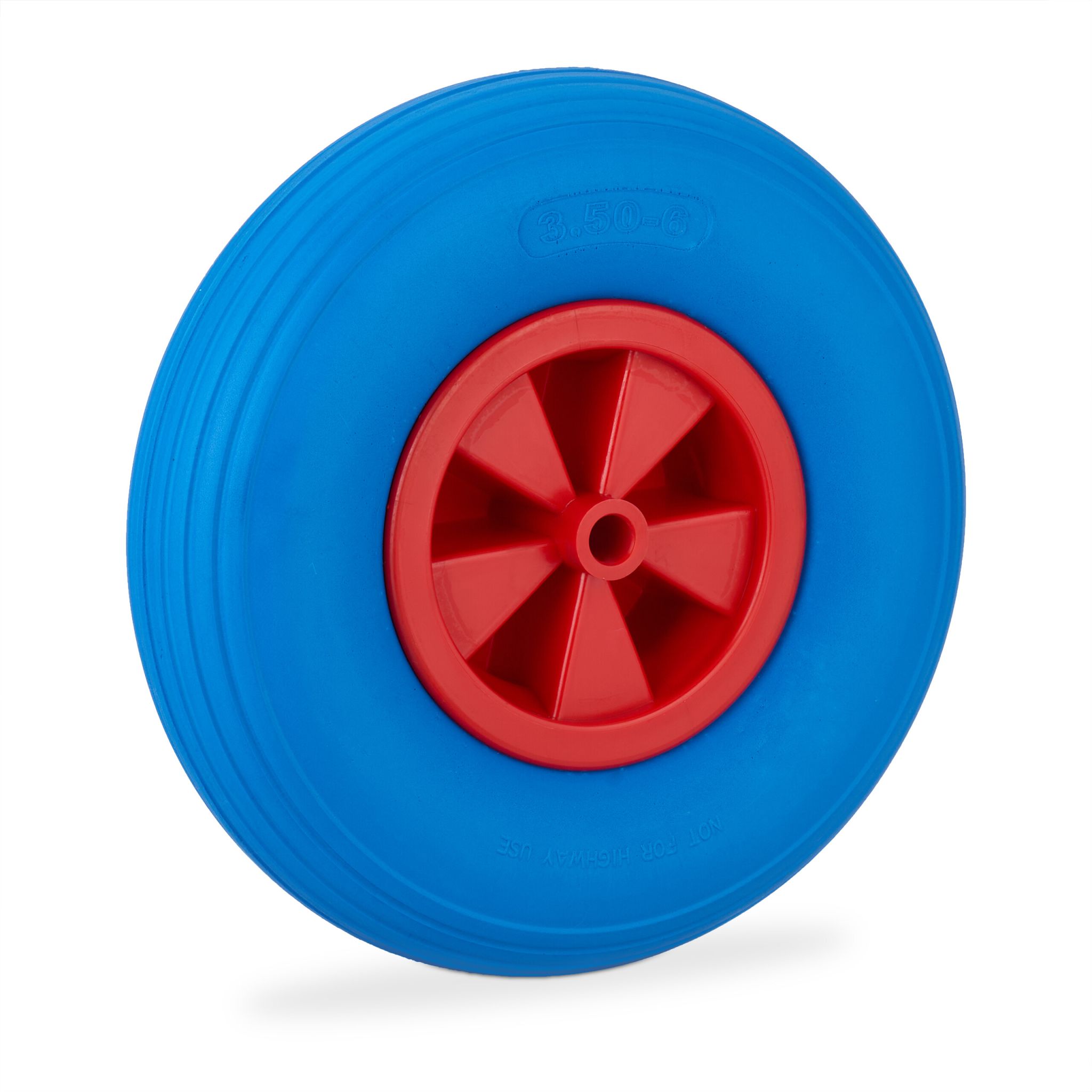 Schubkarrenrad 3.50-6 in Blau/Rot Blau-Rot