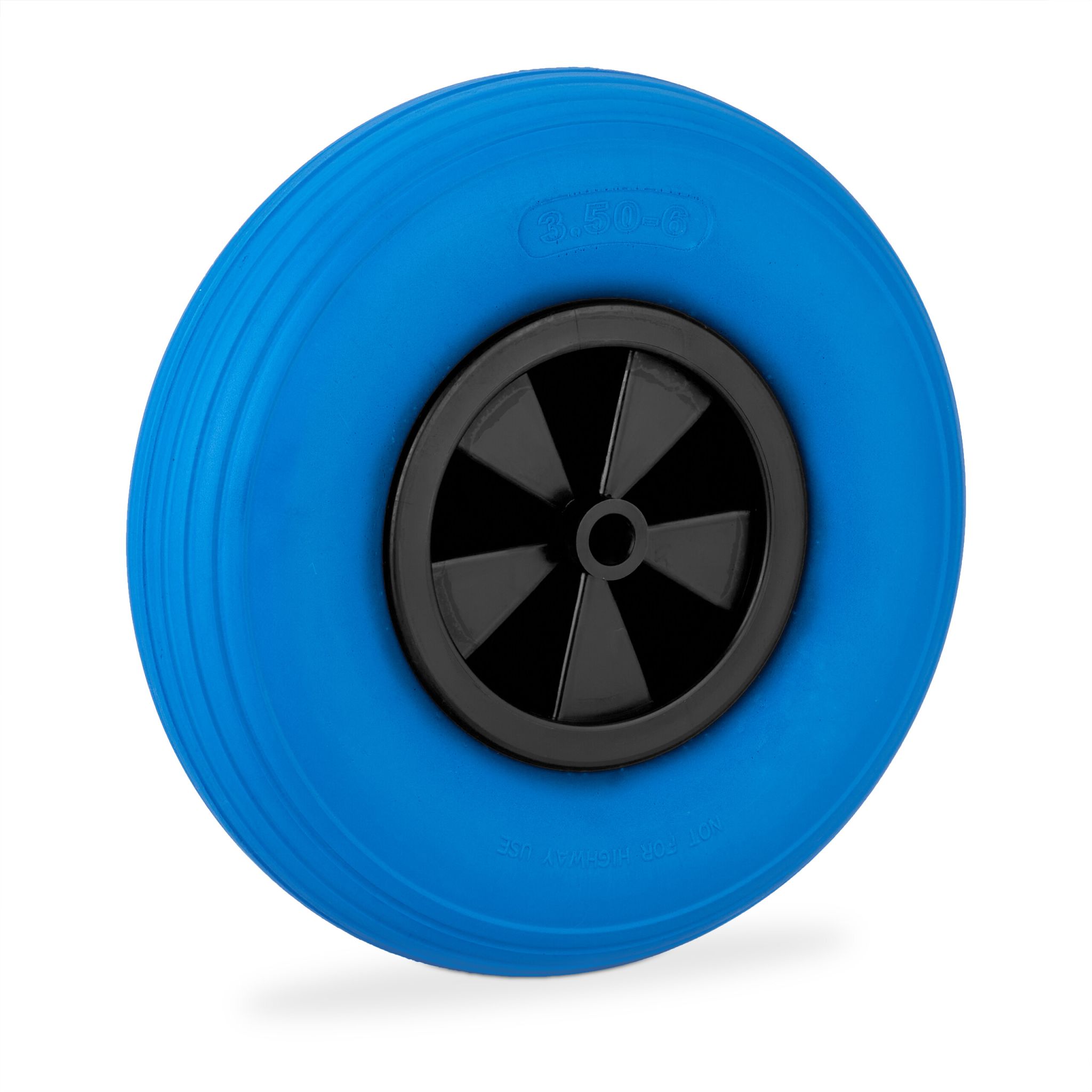 Schubkarrenrad 3.50-6 in Blau/Schwarz Blau-Schwarz
