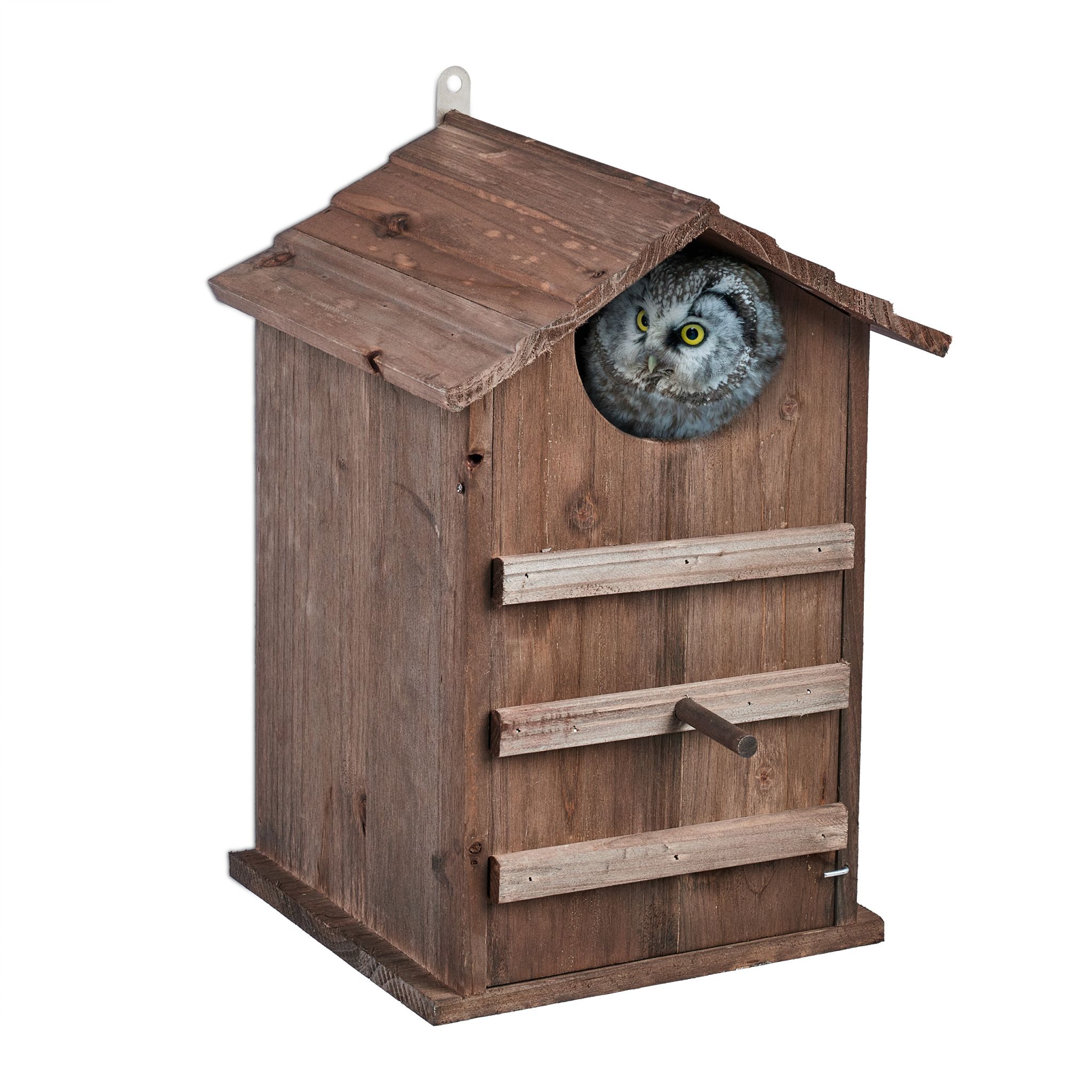 Eulen Nistkasten Holz Braun