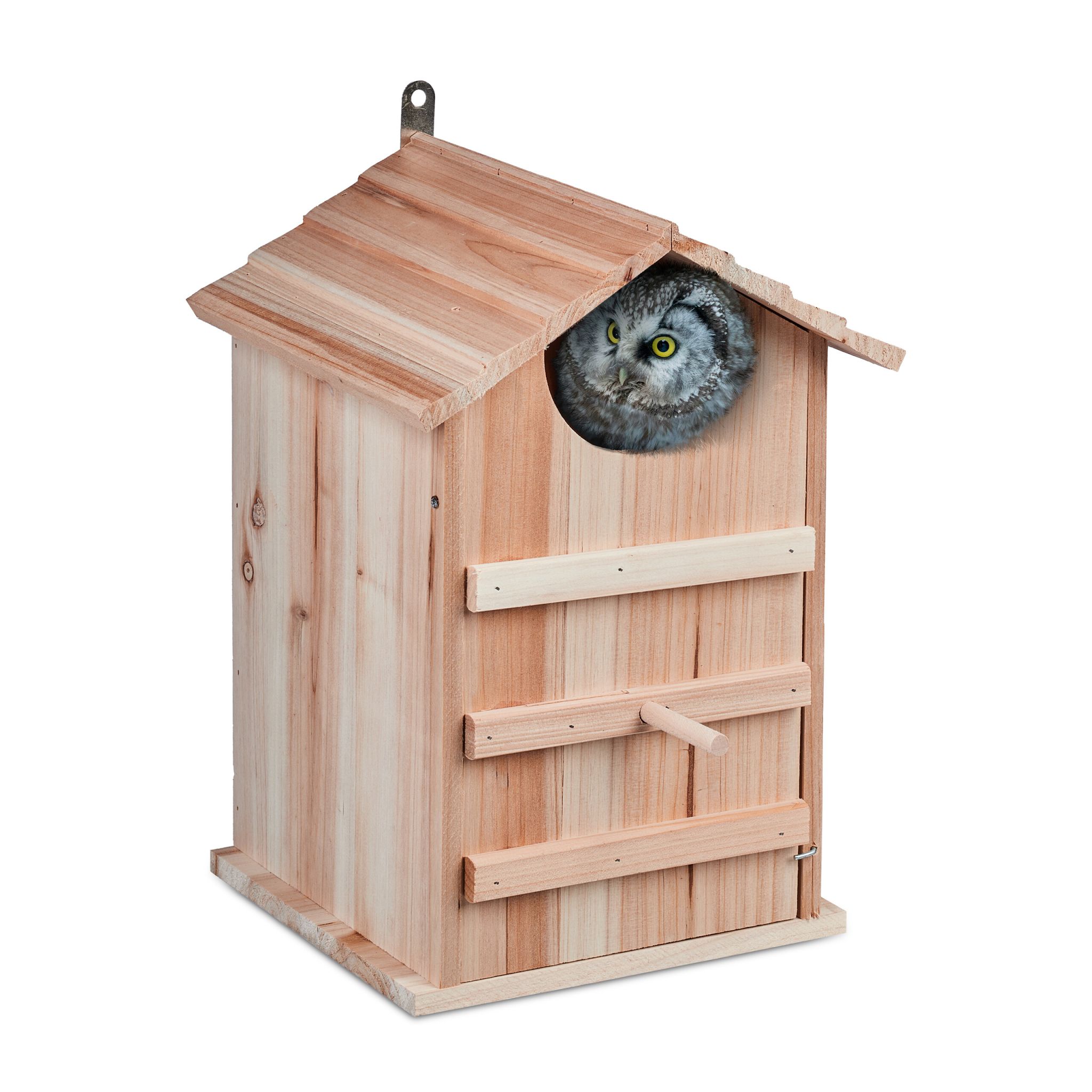Eulen Nistkasten Holz Hellbraun