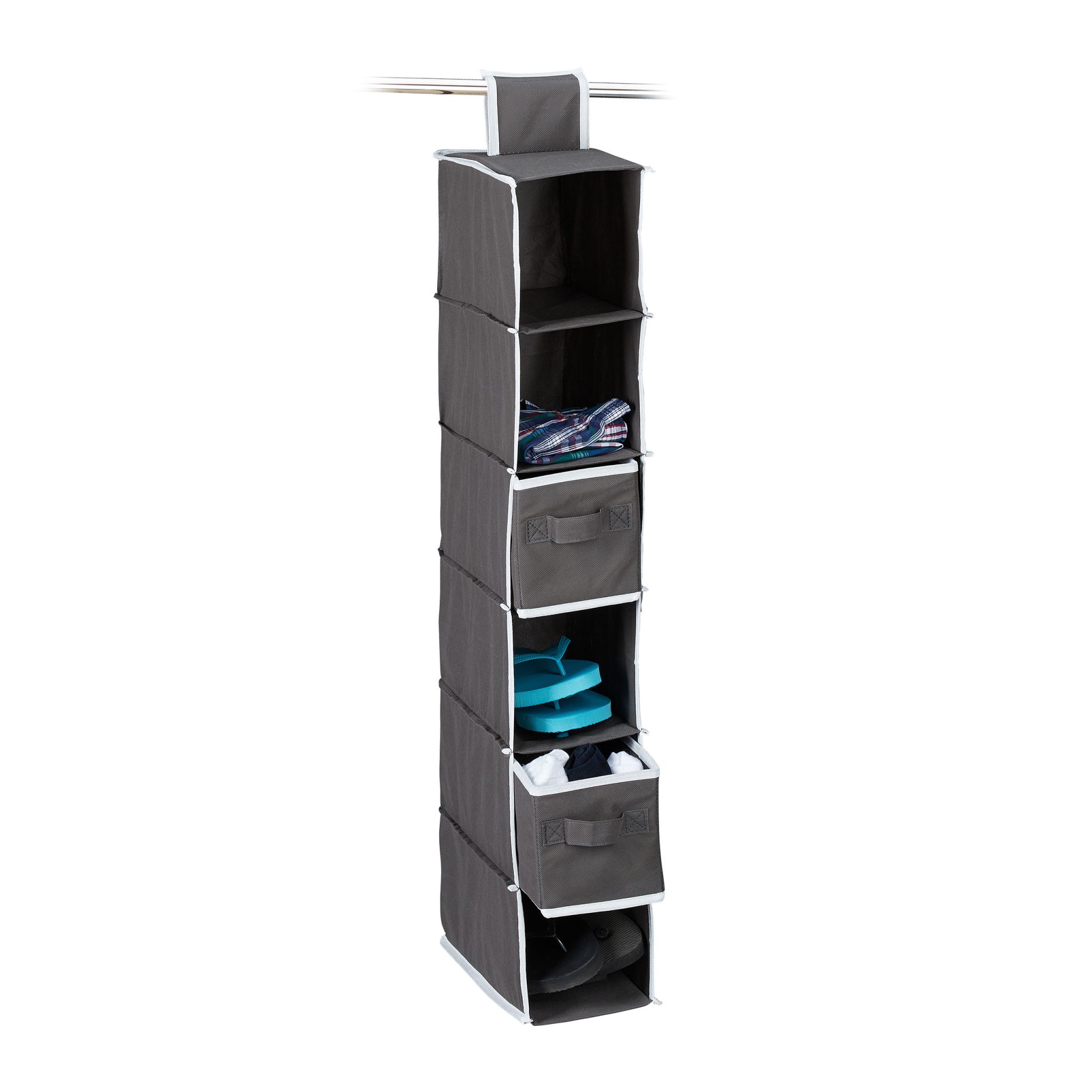 Hängeregal für Kleiderschrank Anthrazit-Weiss