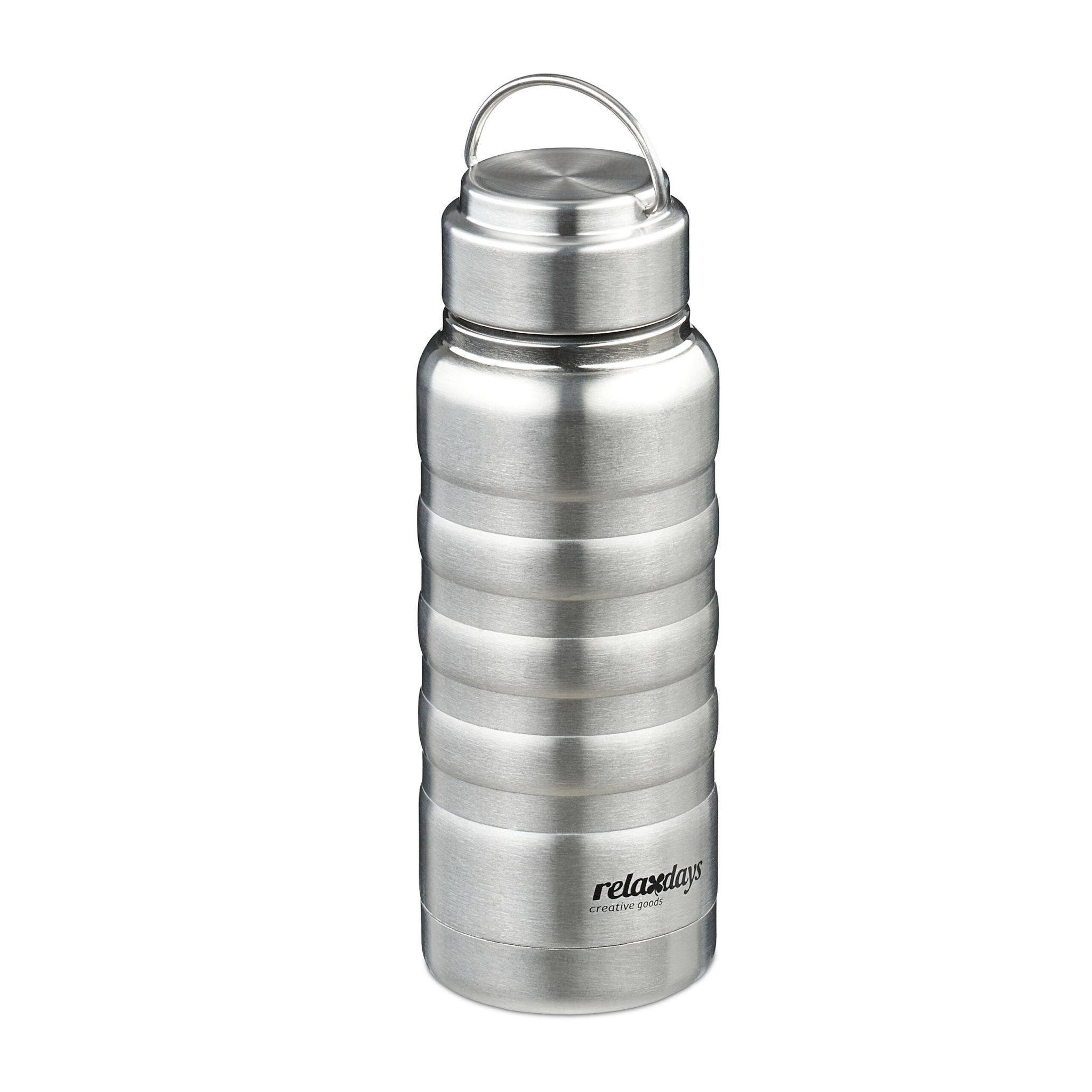 Trinkflasche Edelstahl 400ml Silber