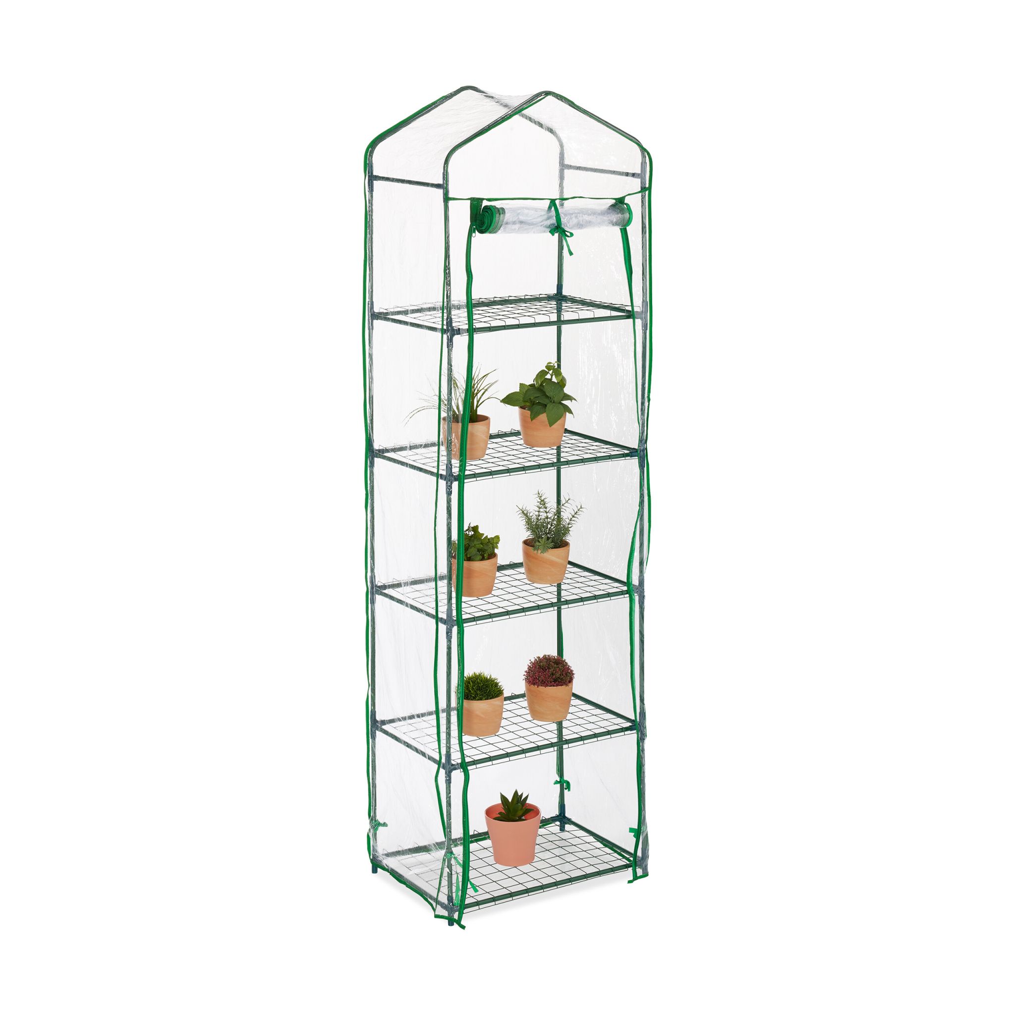 Balkon-Gewächshaus mit PVC-Folie Dunkelgrün-Transparent