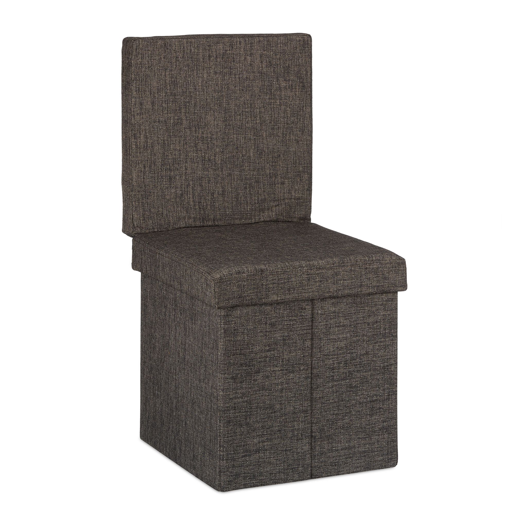 Faltbarer Sitzhocker mit Lehne Braun