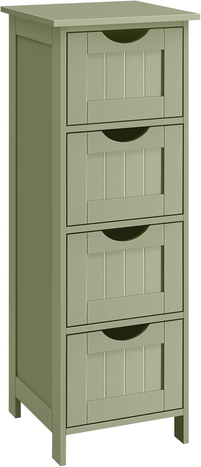 Landhausstil Beistellschrank Badschrank Kommode Lorbeergrün