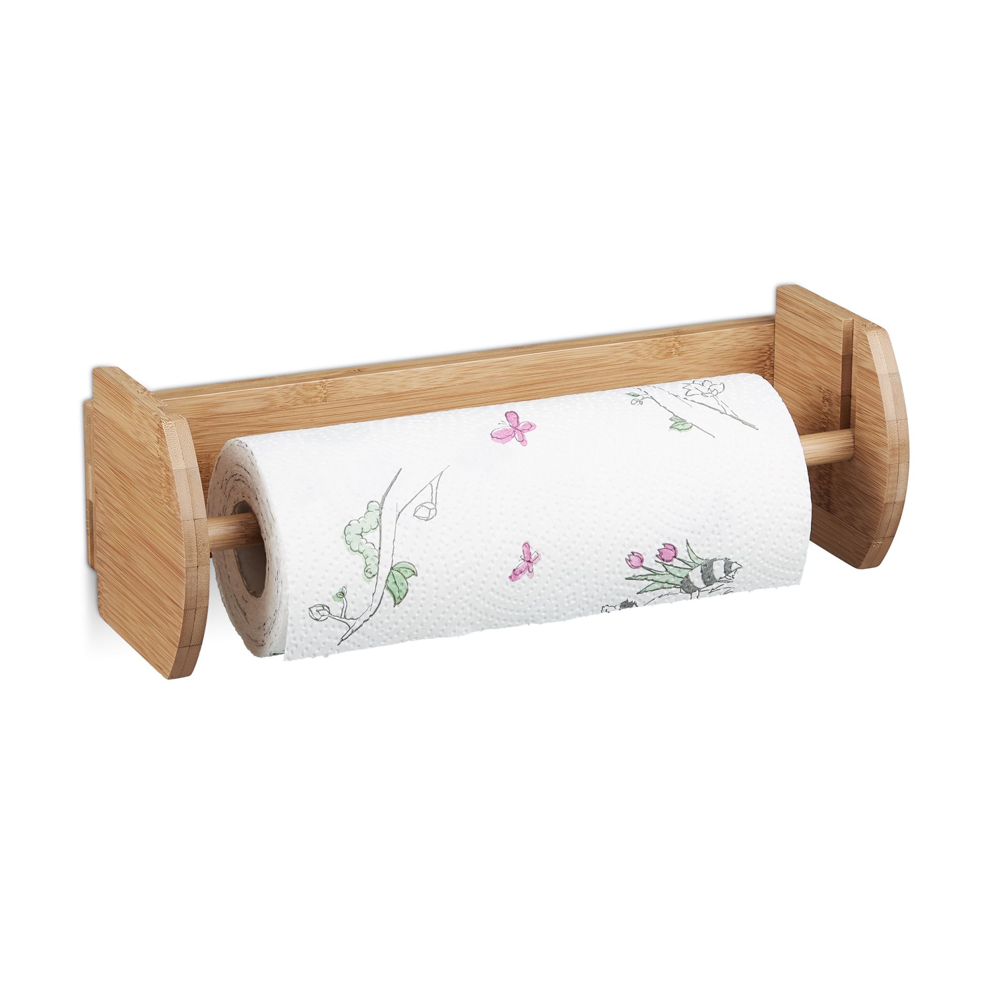 Wand Küchenrollenhalter Hellbraun