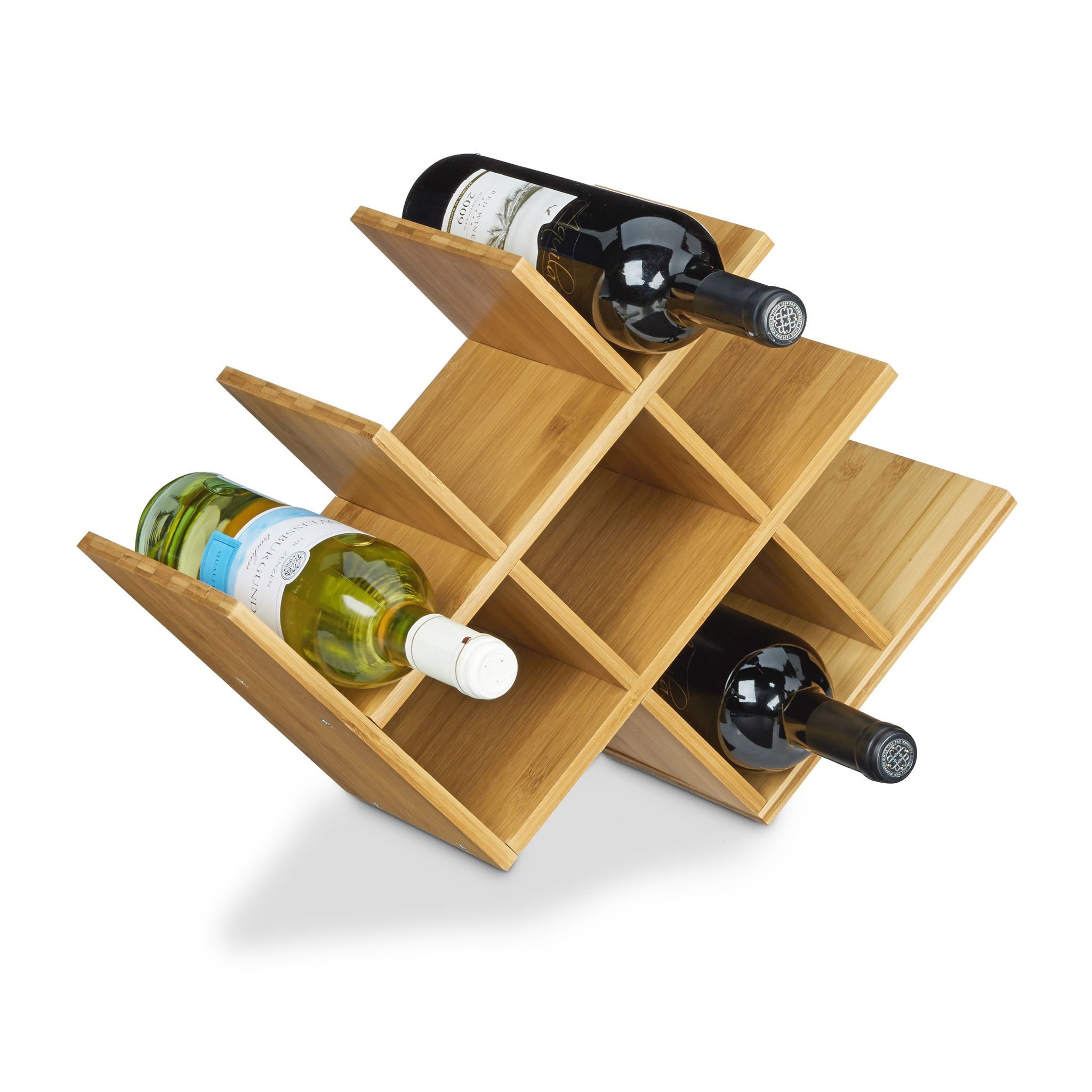 Weinregal Bambus Hellbraun