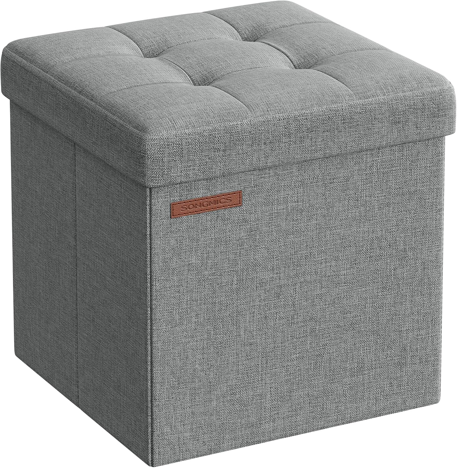 Faltbarer Aufbewahrungshocker klein 30x30 cm hellgrau
