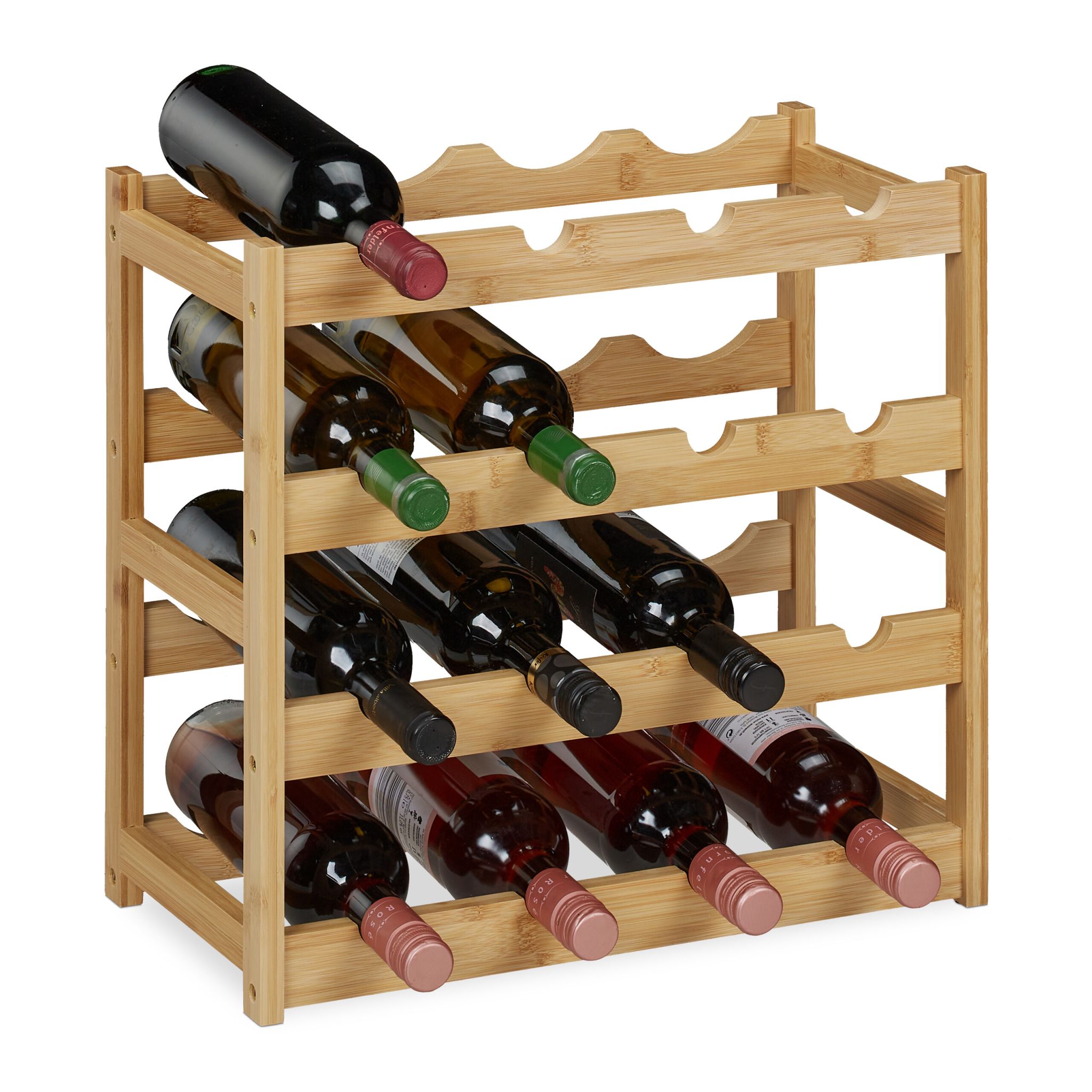 Weinregal für 16 Flaschen Hellbraun