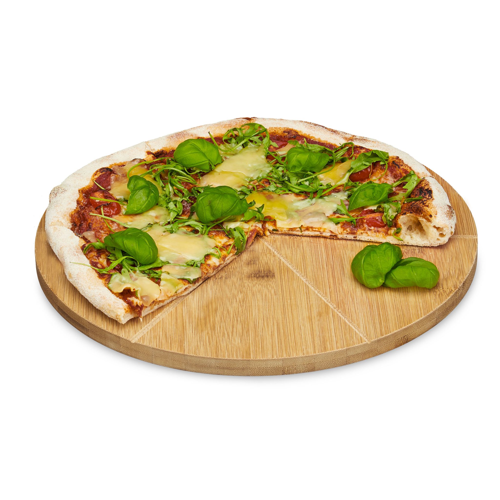 Pizzateller Bambus Hellbraun