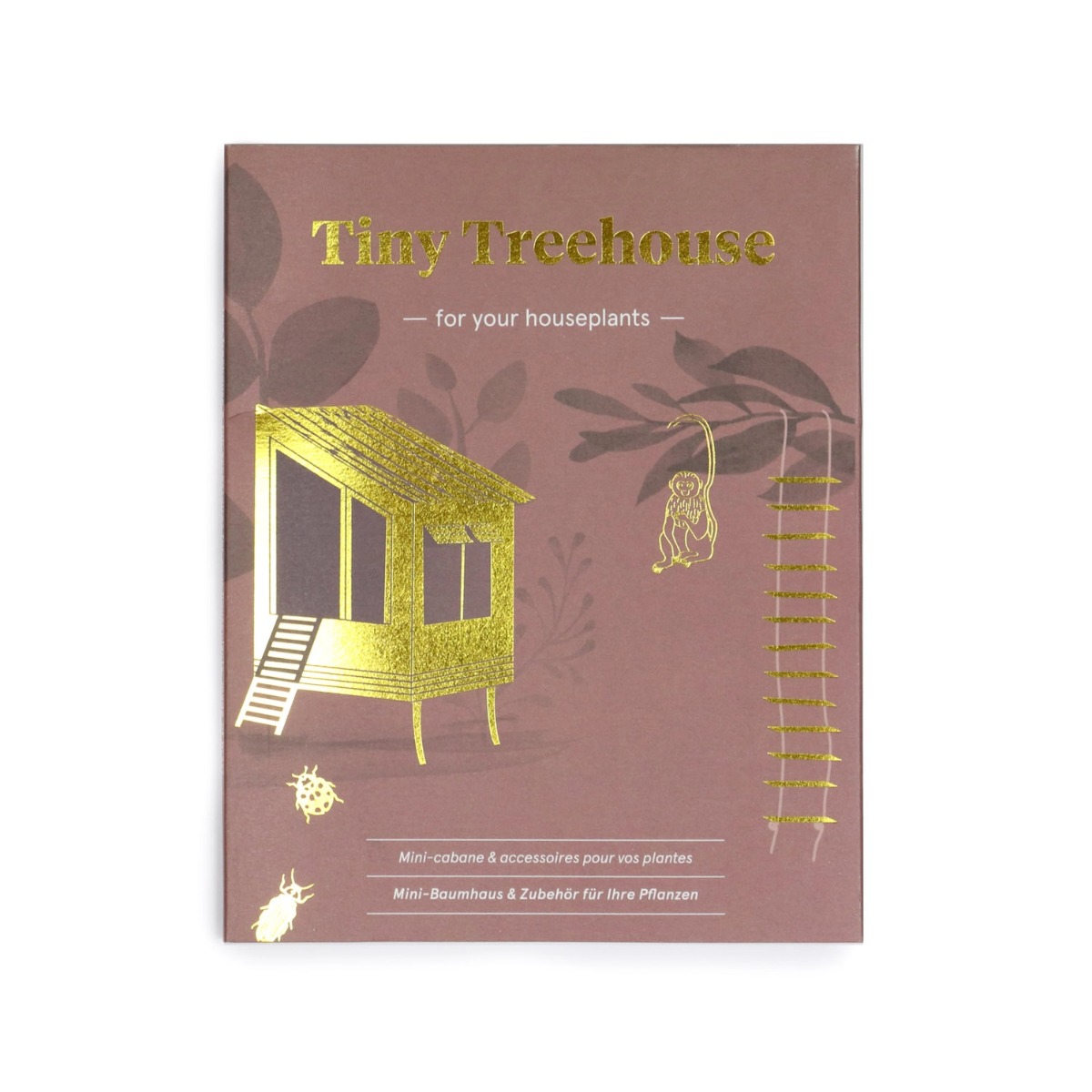Mini-Baumhaus für Pflanzentöpfe Tiny Treehouse Gold