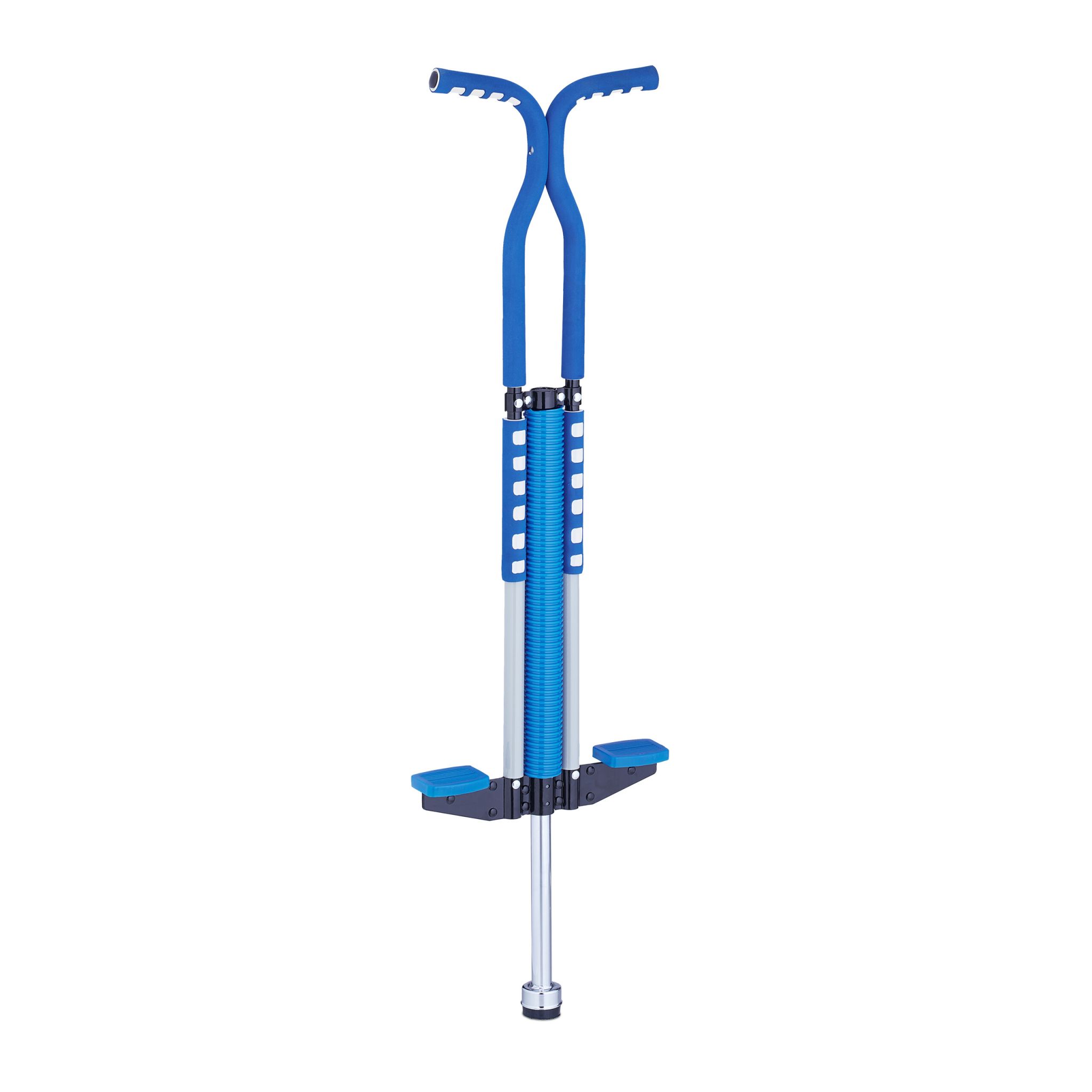 Blauer Pogo Stick für Kinder Weiss-Blau-Silber