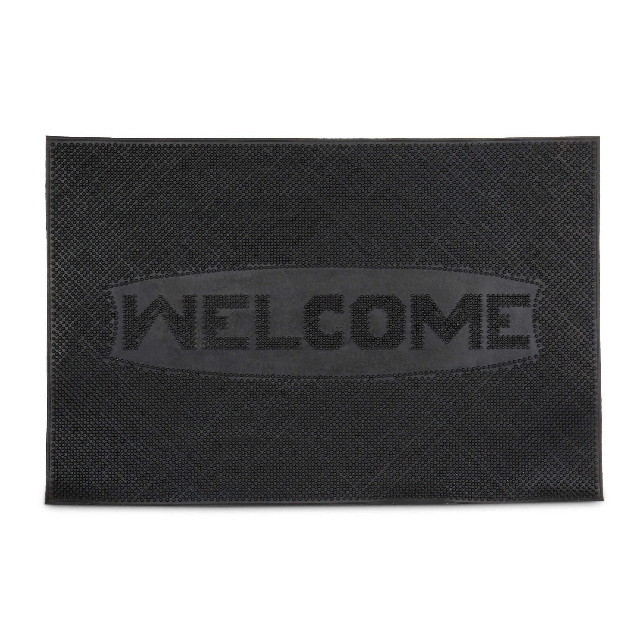 Gummi Fussmatte WELCOME Schwarz