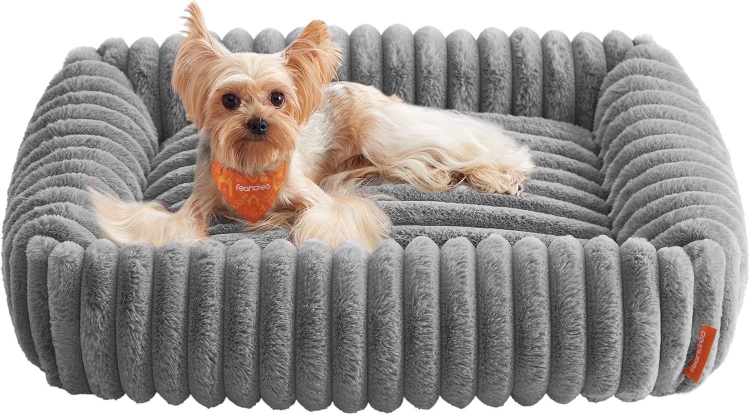 Orthopädisches Hundebett waschbar flauschig 71x55cm grau