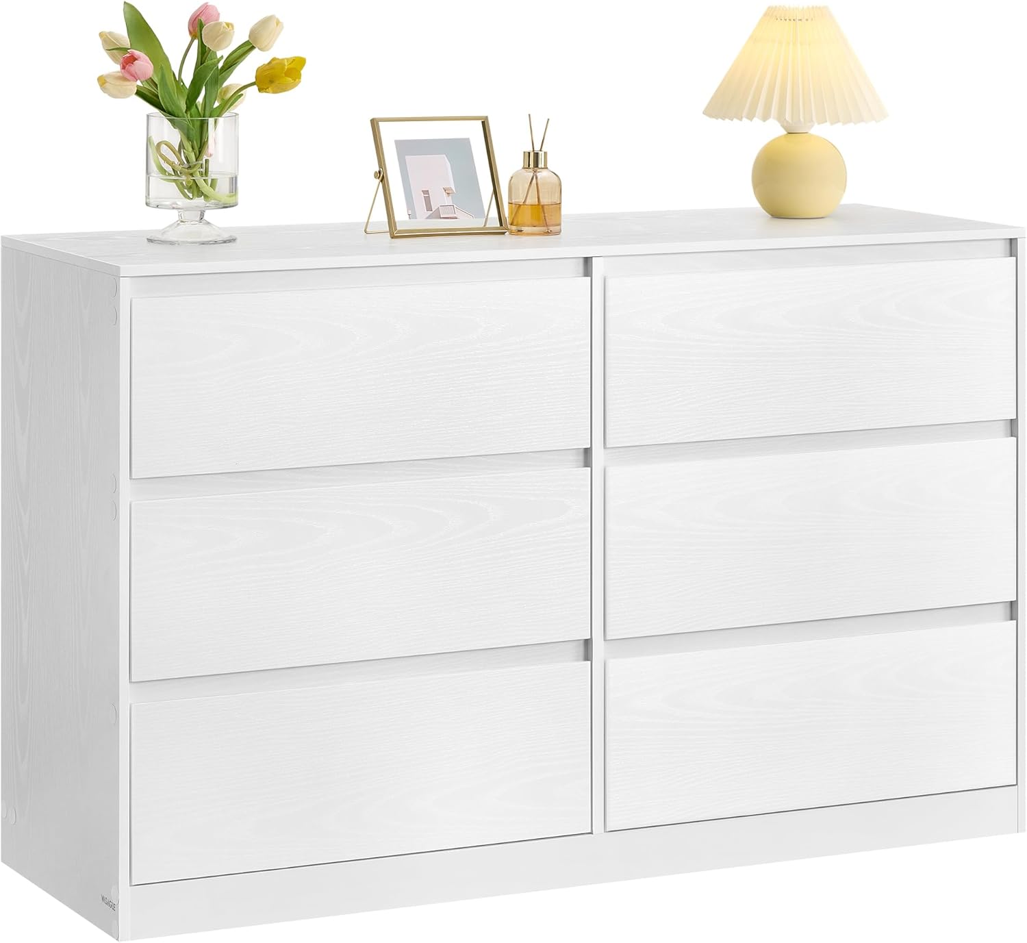 Kommode 6 Schubladen Schlafzimmer Schubladenschrank weiss