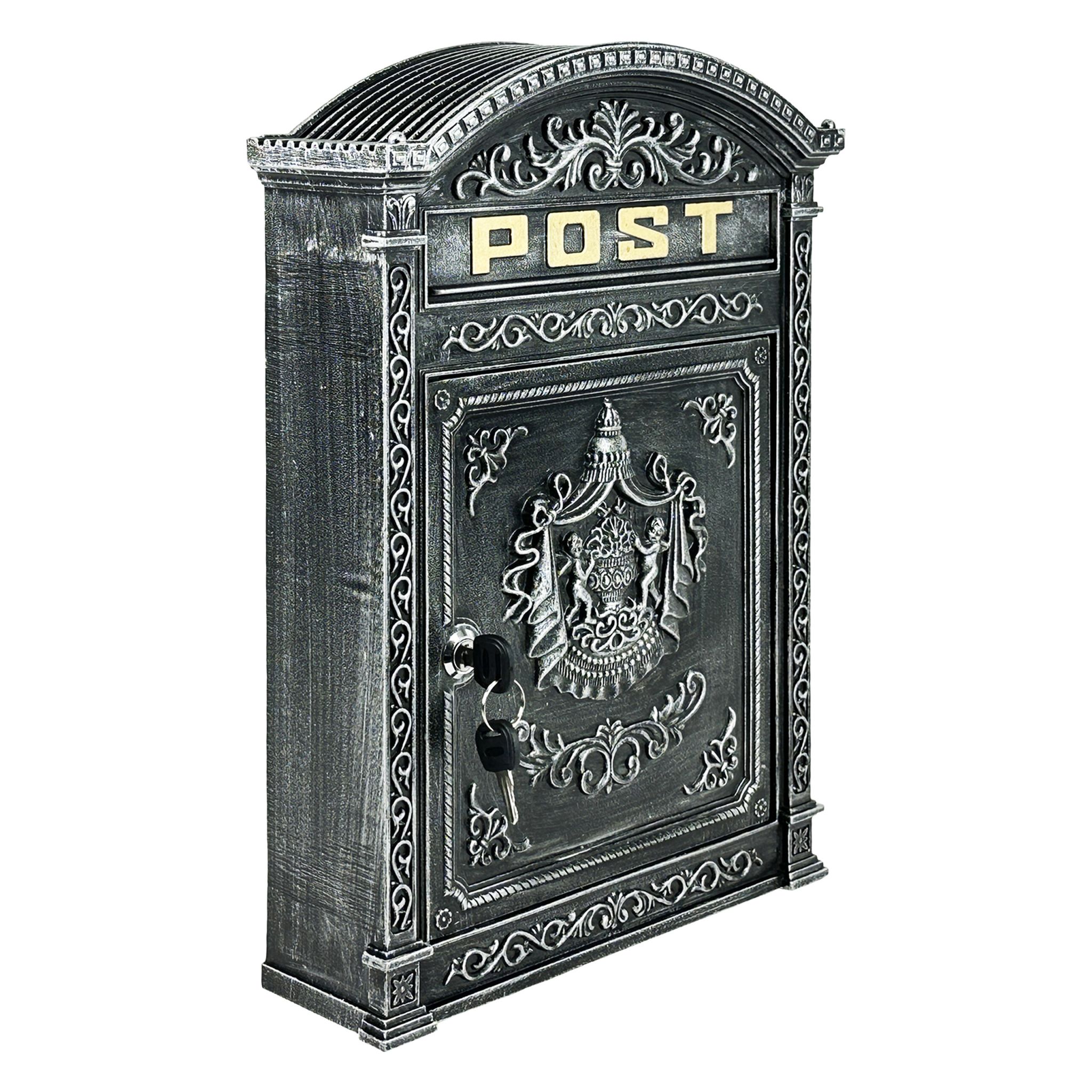Briefkasten Antik Gold-Grau