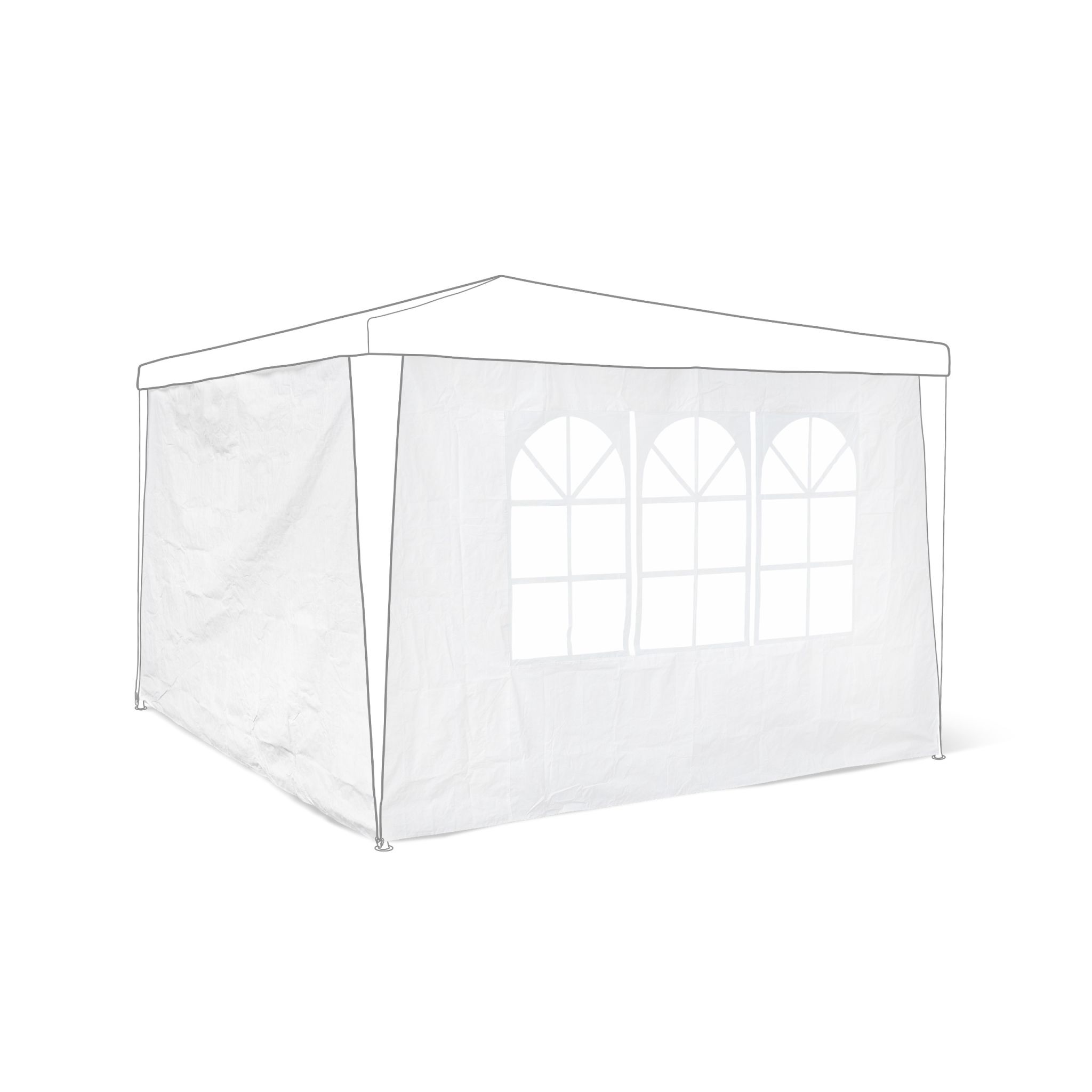 Pavillon-Seitenteile 2er-Set Weiss