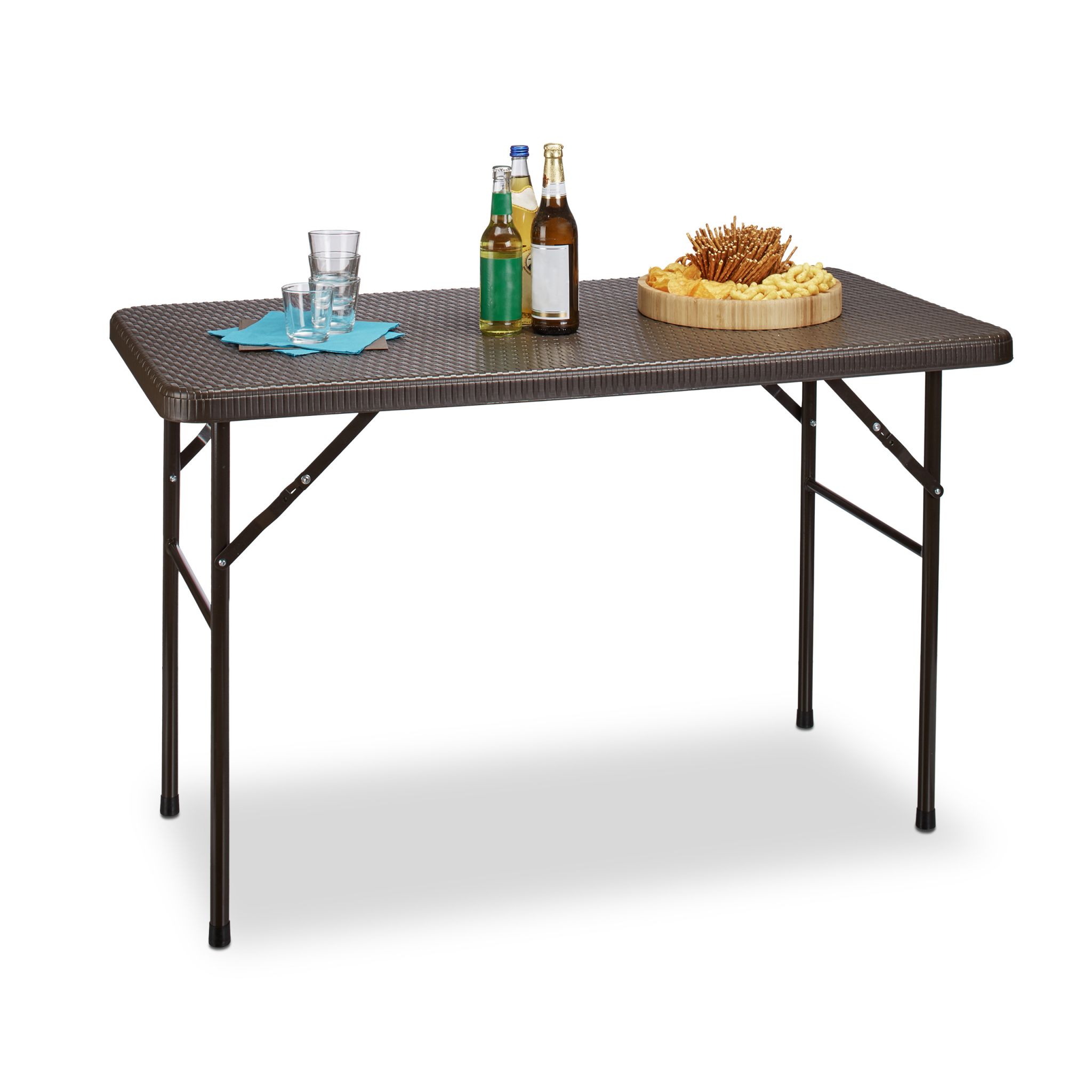 Gartentisch klappbar BASTIAN Dunkelbraun