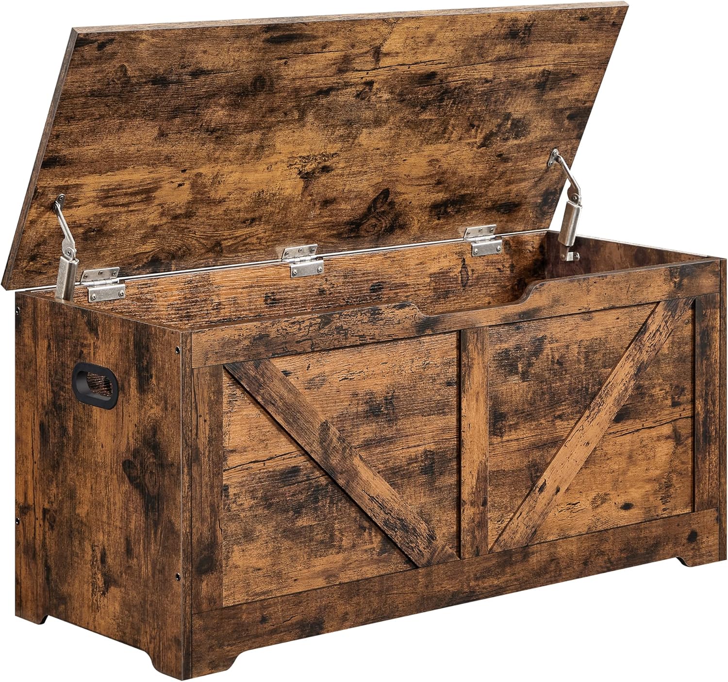 Sitzbank Sitztruhe Stauraum Sicherheitsscharniere Vintagebraun