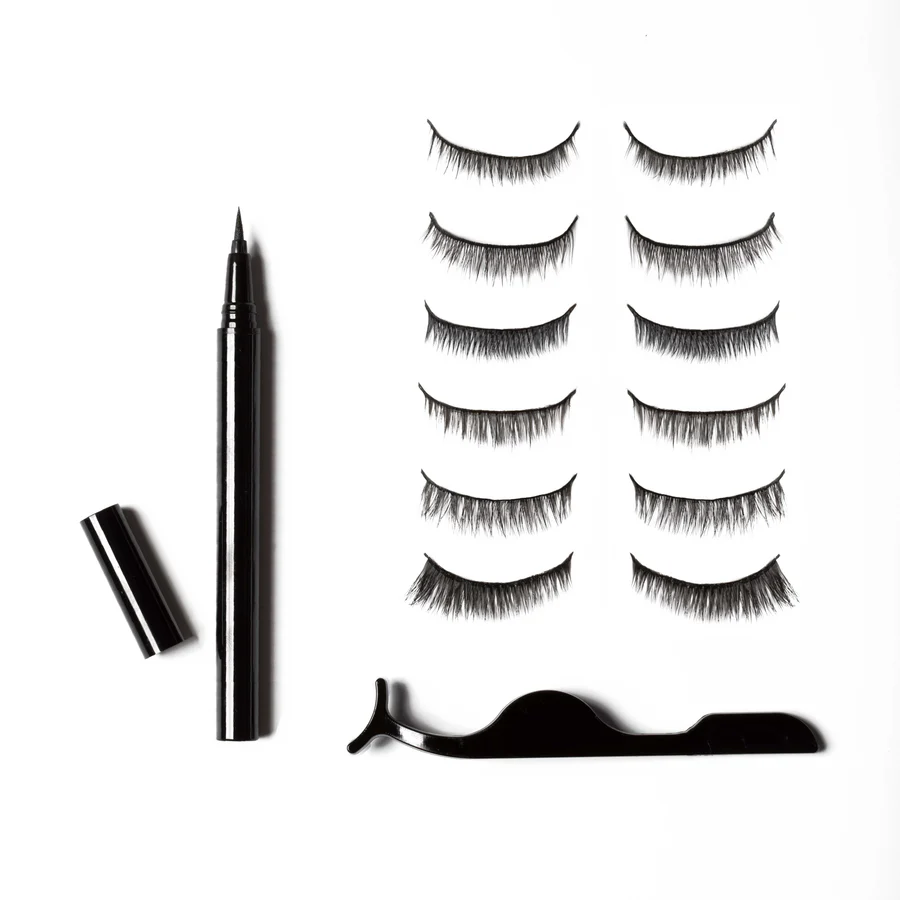 Magnetisch Wimpern 6 Paar mit Eyeliner