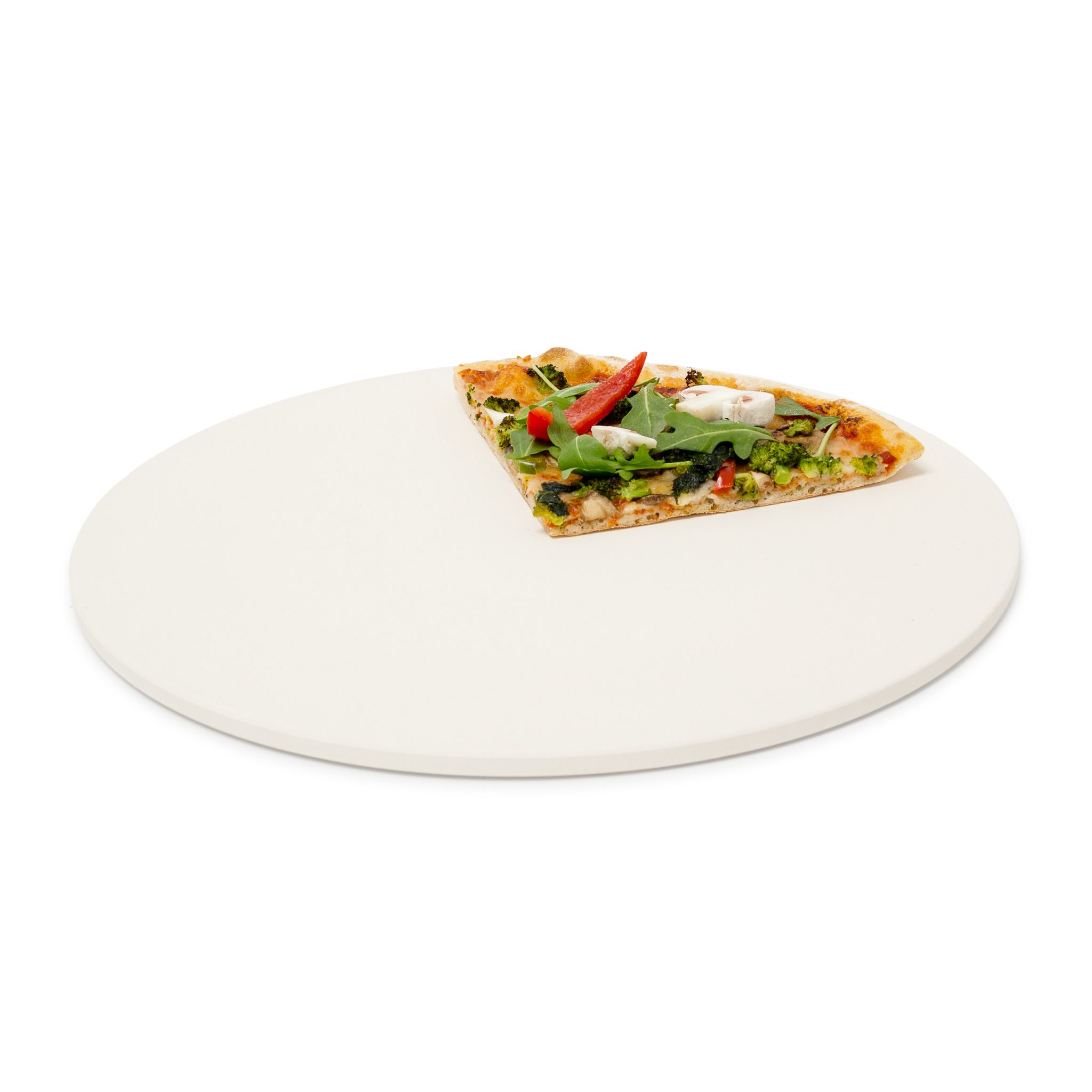 Pizzastein rund Cordierit Creme