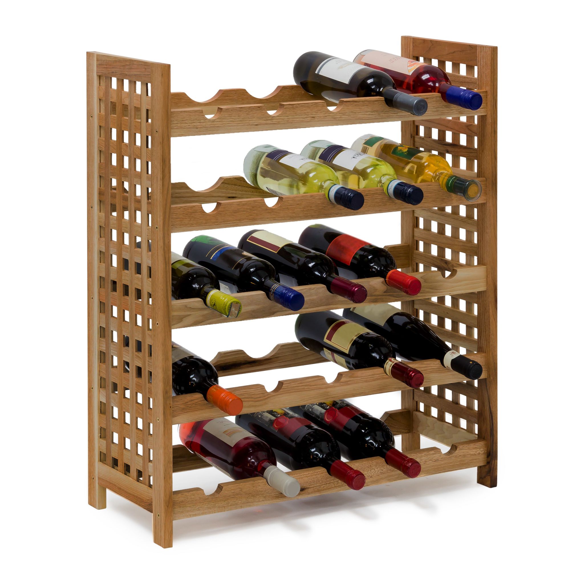 Weinregal Walnuss für 25 Flaschen Braun