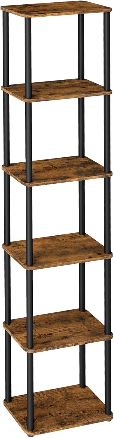 Standregal 6 Ebenen Aufbewahrungsregal Vintagebraun 173cm