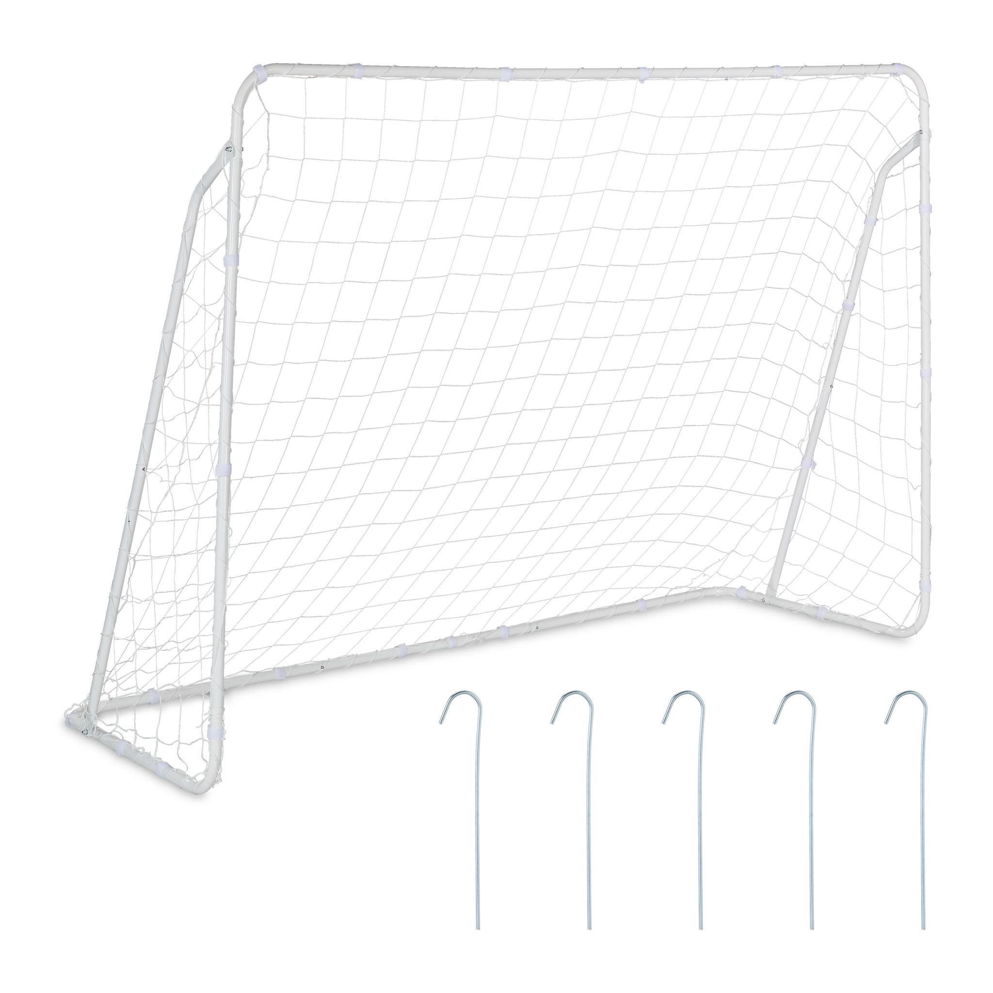 Fussballtor Stahl Weiss