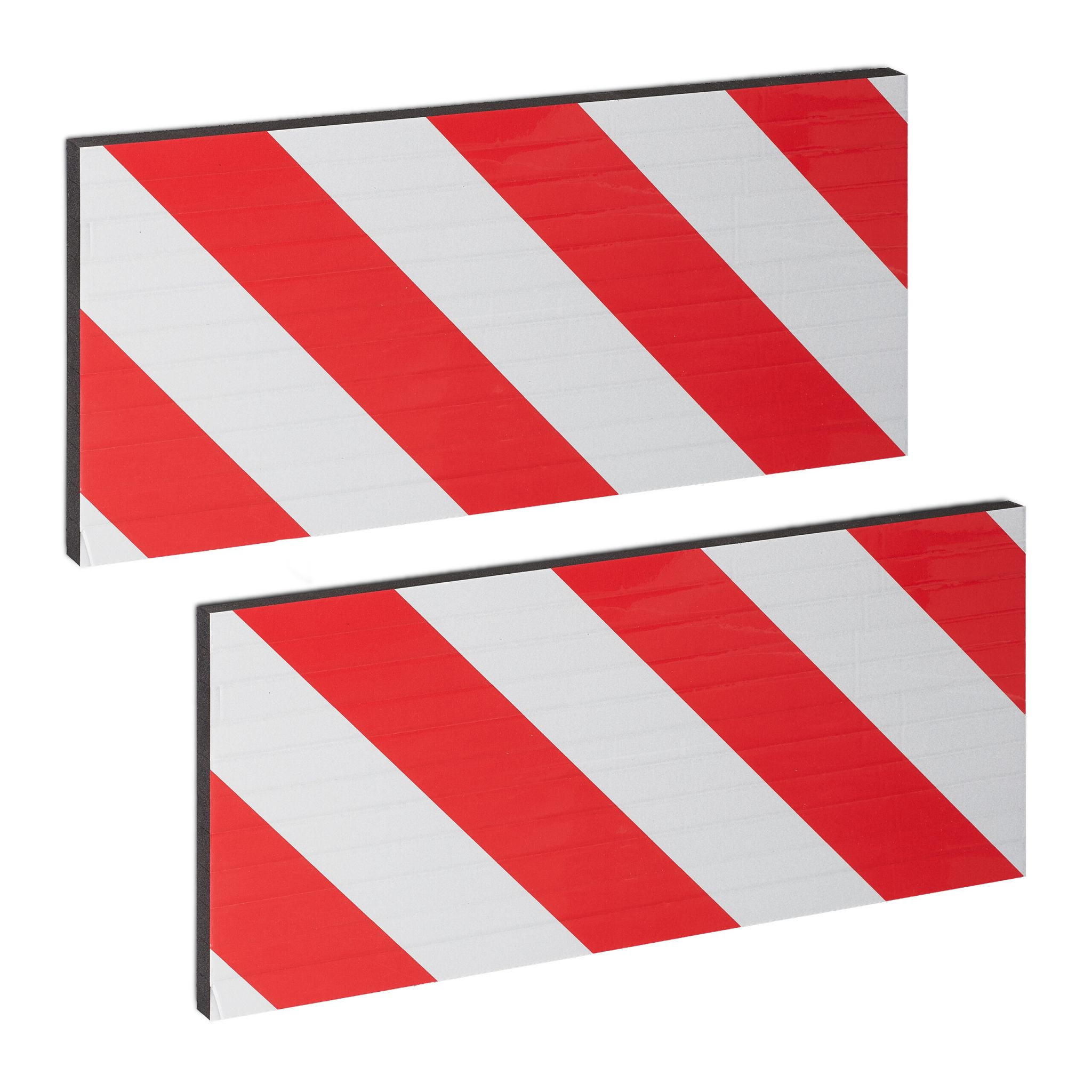 Garagen Wandschutz selbstklebend 2er-Set Weiss-Rot