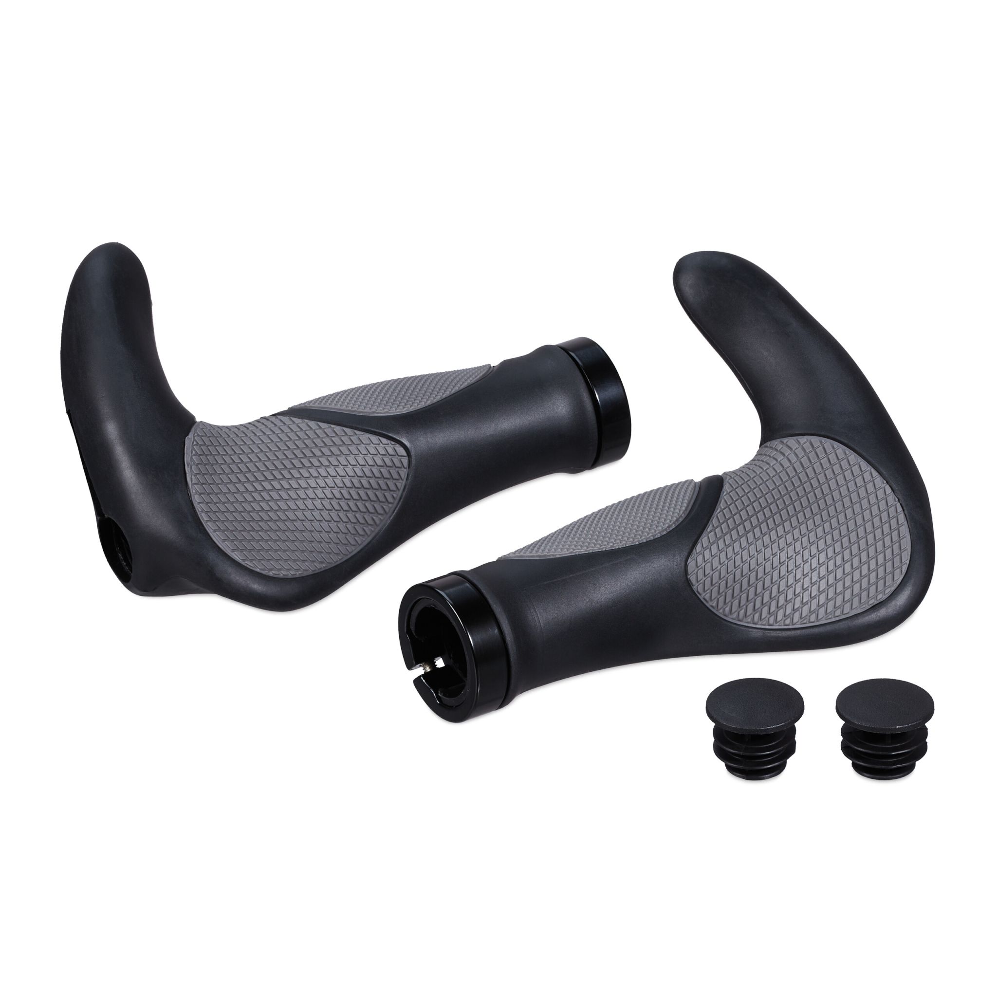 Fahrradgriffe ergonomisch Schwarz-Grau