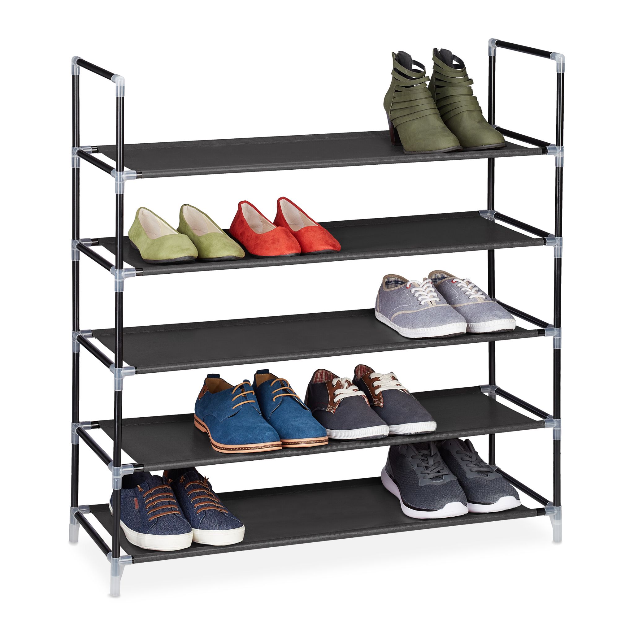 Schuhregal für 20 Paar Schuhe Schwarz