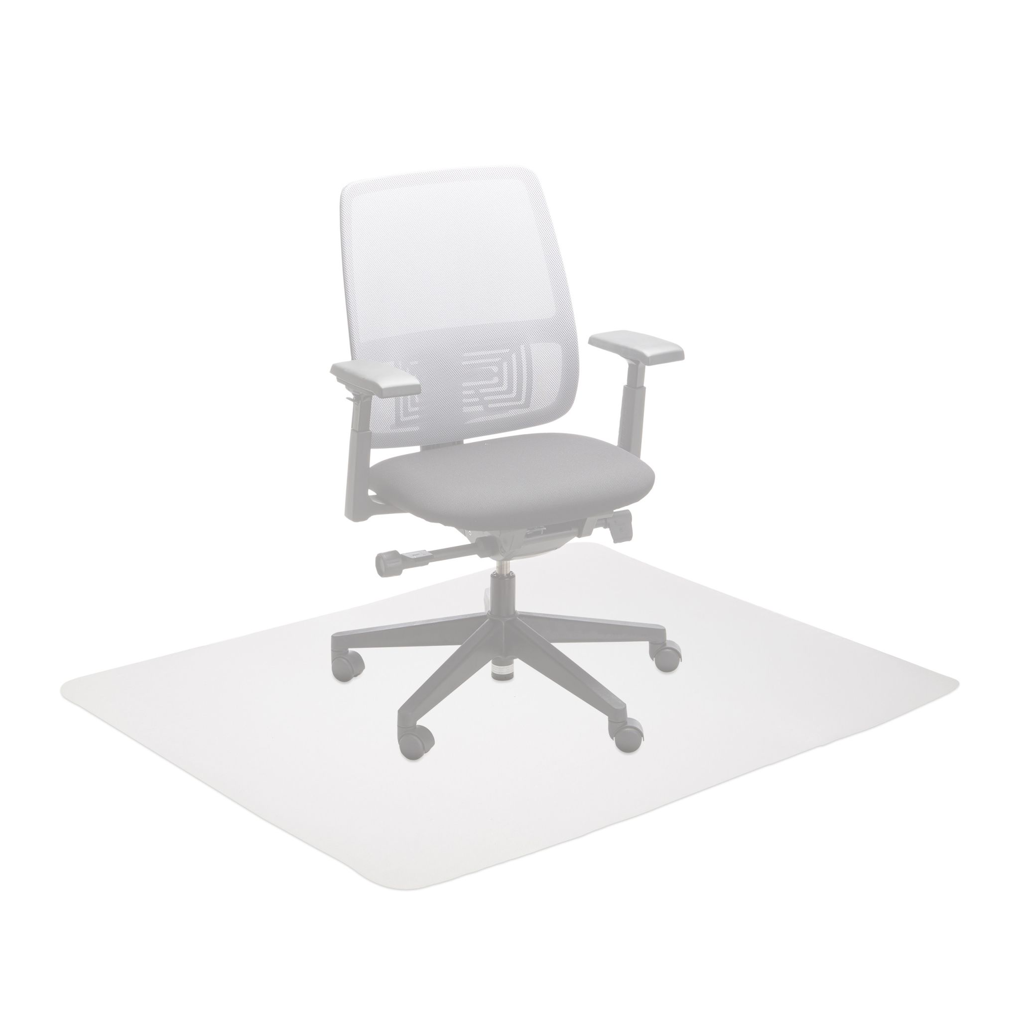 Eckige Bürostuhlunterlage in 3 Grössen Weiss