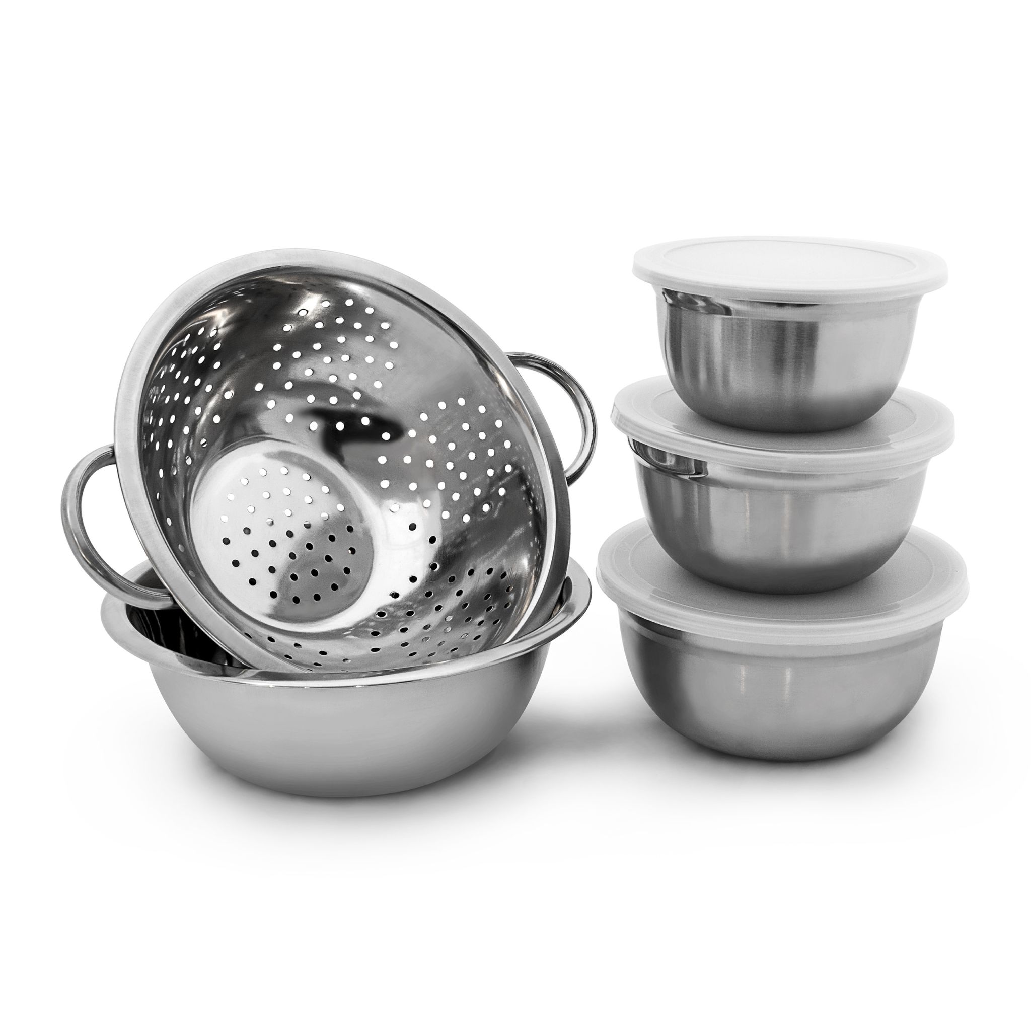 Schüssel Set Edelstahl Silber