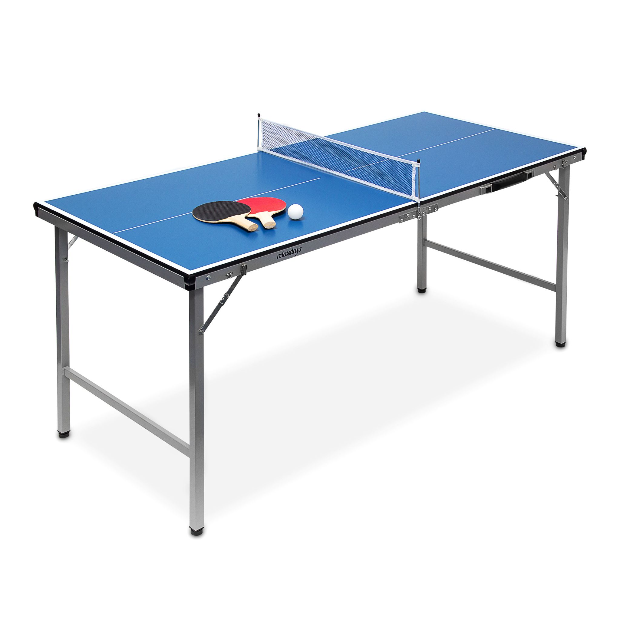 Klappbare Tischtennisplatte Blau-Schwarz-Silber