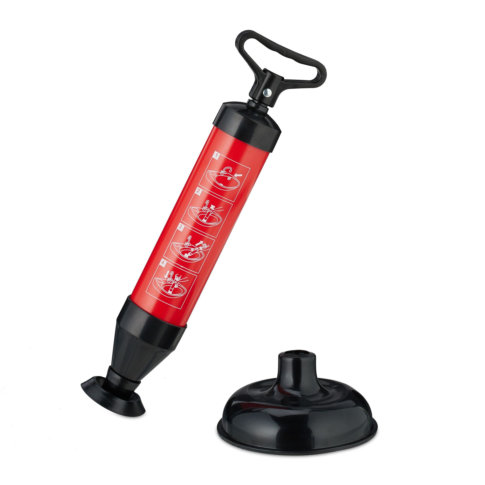 Abflussreiniger Pumpe Rot-Schwarz