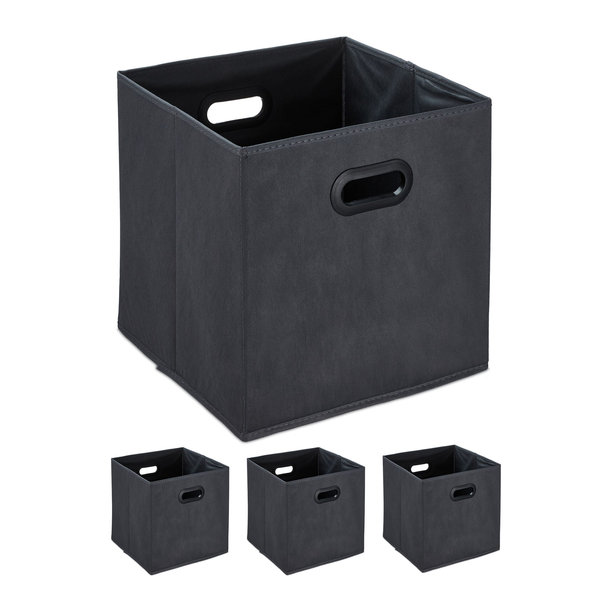 Aufbewahrungsbox in Anthrazit 4er-Set Anthrazit