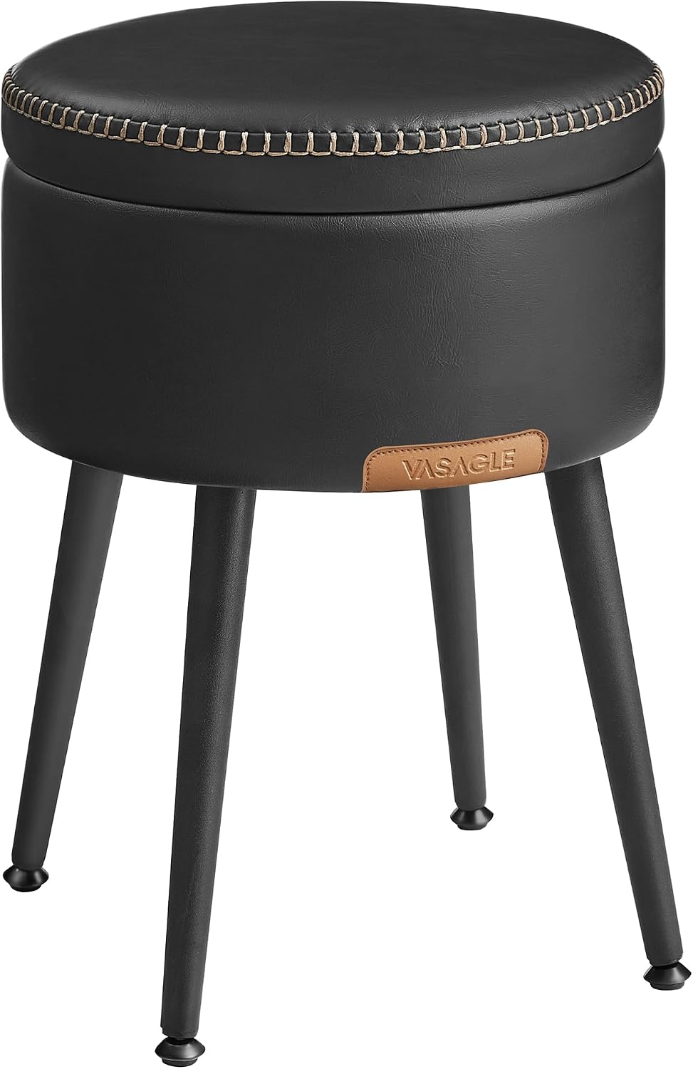 Sitzhocker mit Stauraum, tintenschwarz