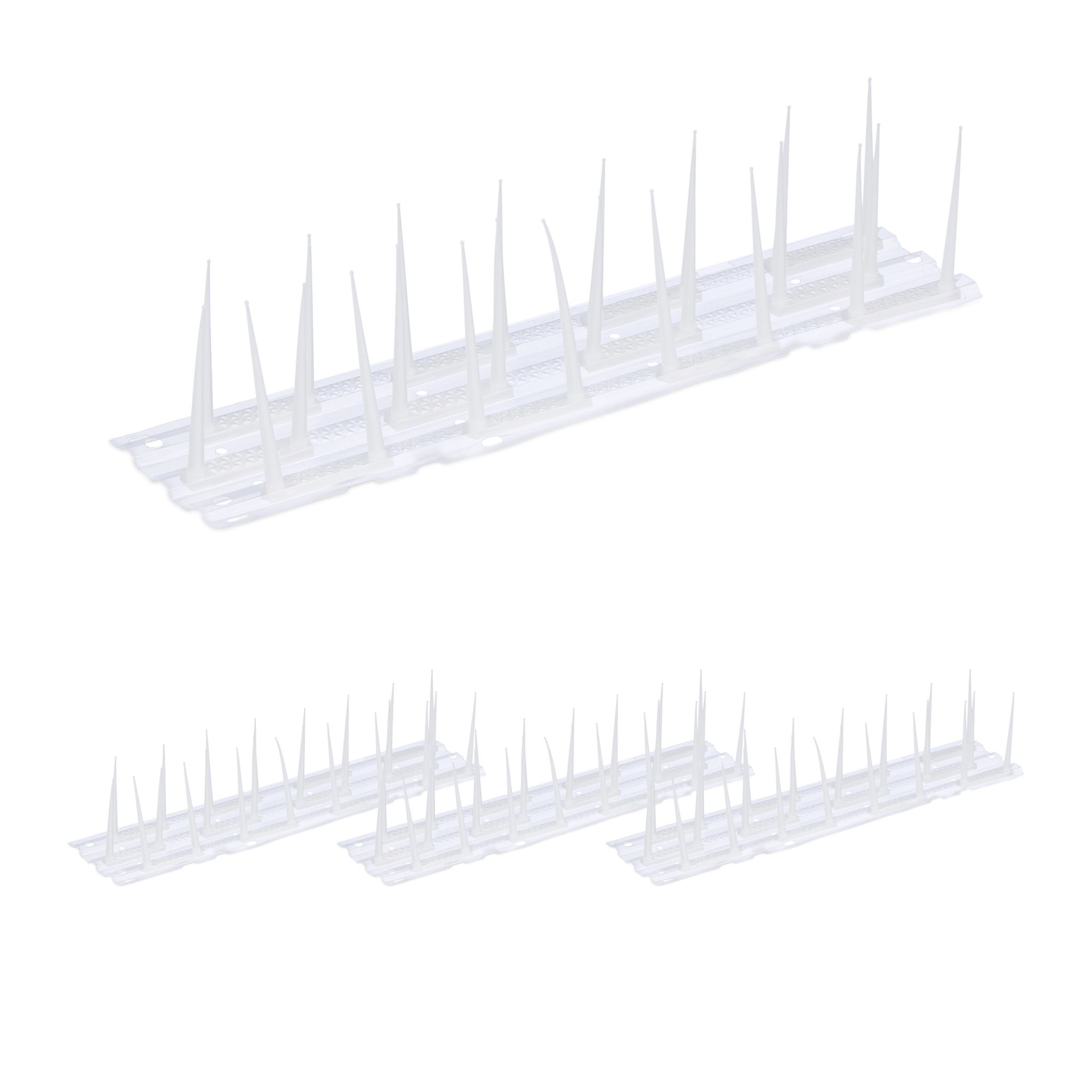 Vogelabwehr Spikes 4er-Set Weiss-Transparent