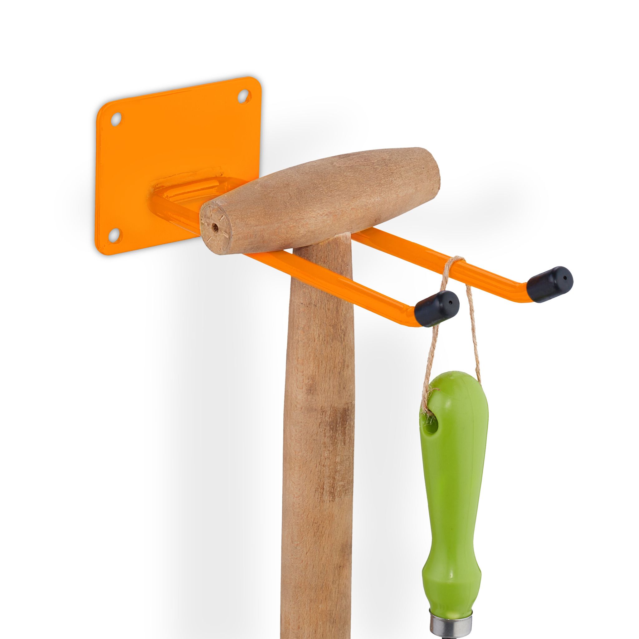 Belastbarer Wandhaken Stahl Orange-Schwarz