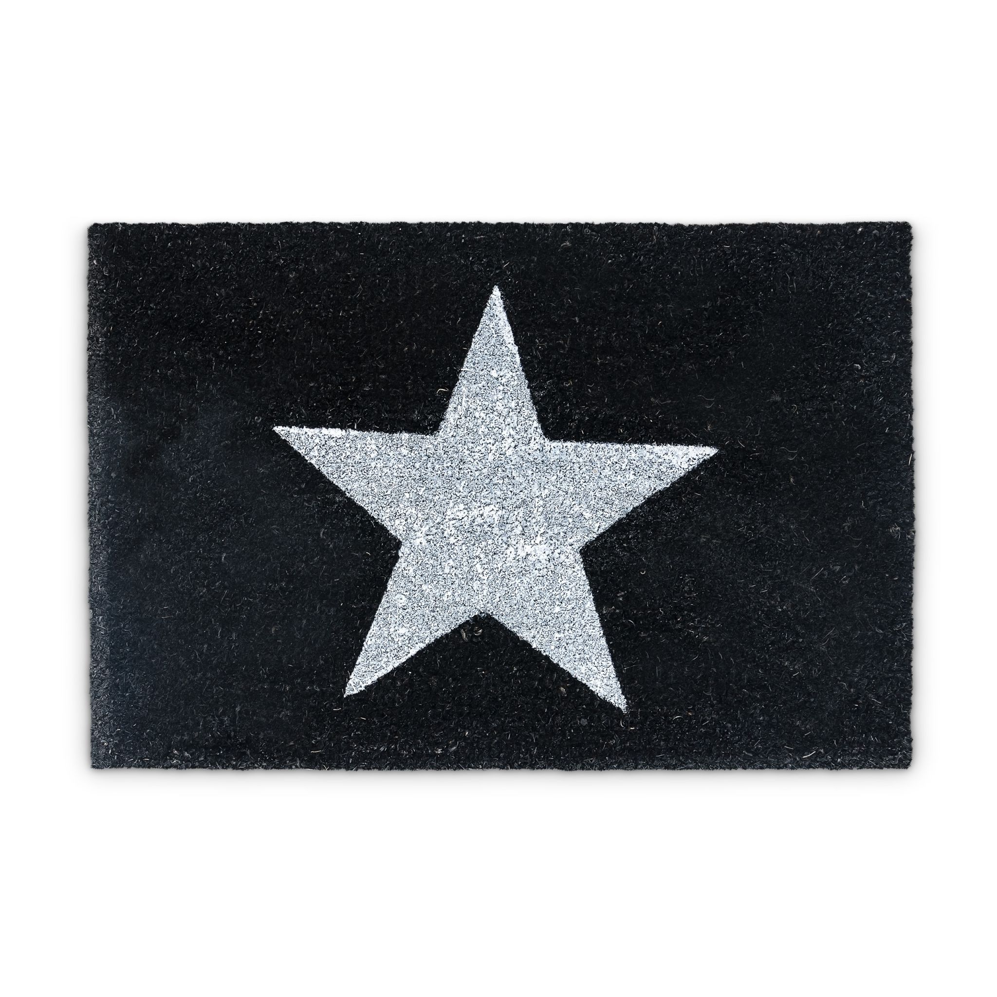 Fussmatte Kokos STERN Schwarz-Grau