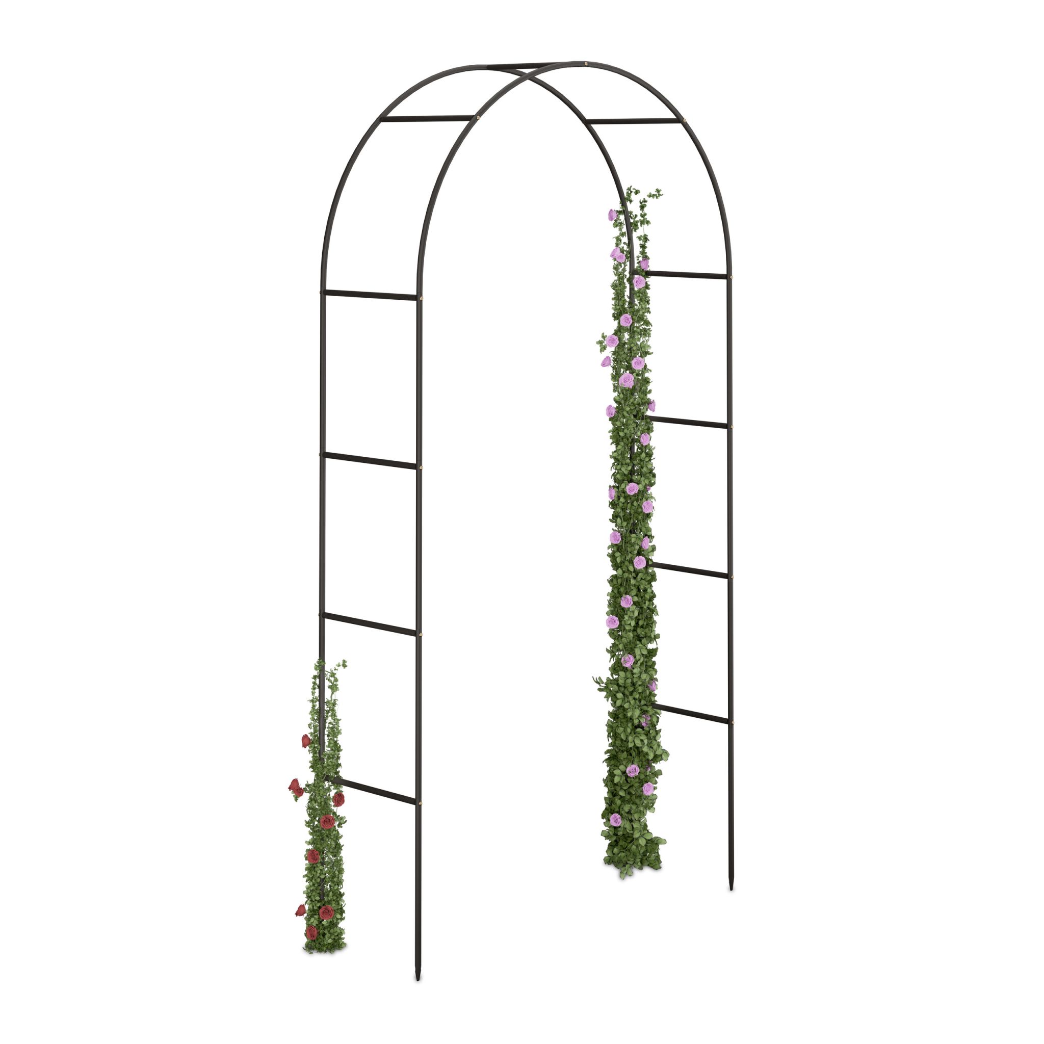 Torbogen Garten für Rosen 240cm Schwarz